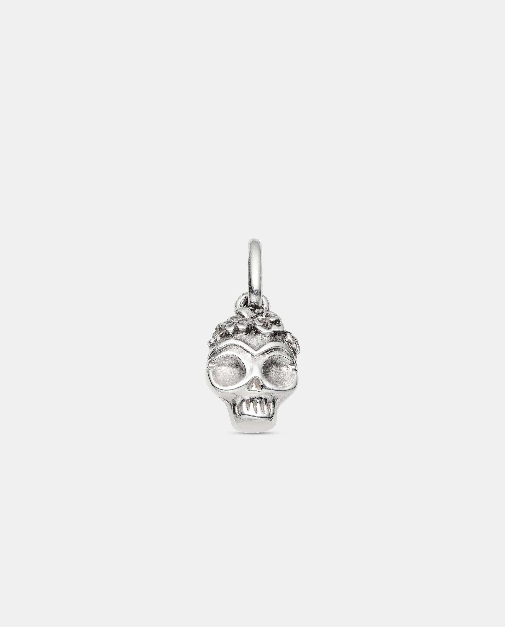 Charm Banhado em Prata de Lei de Caveira Prata-1