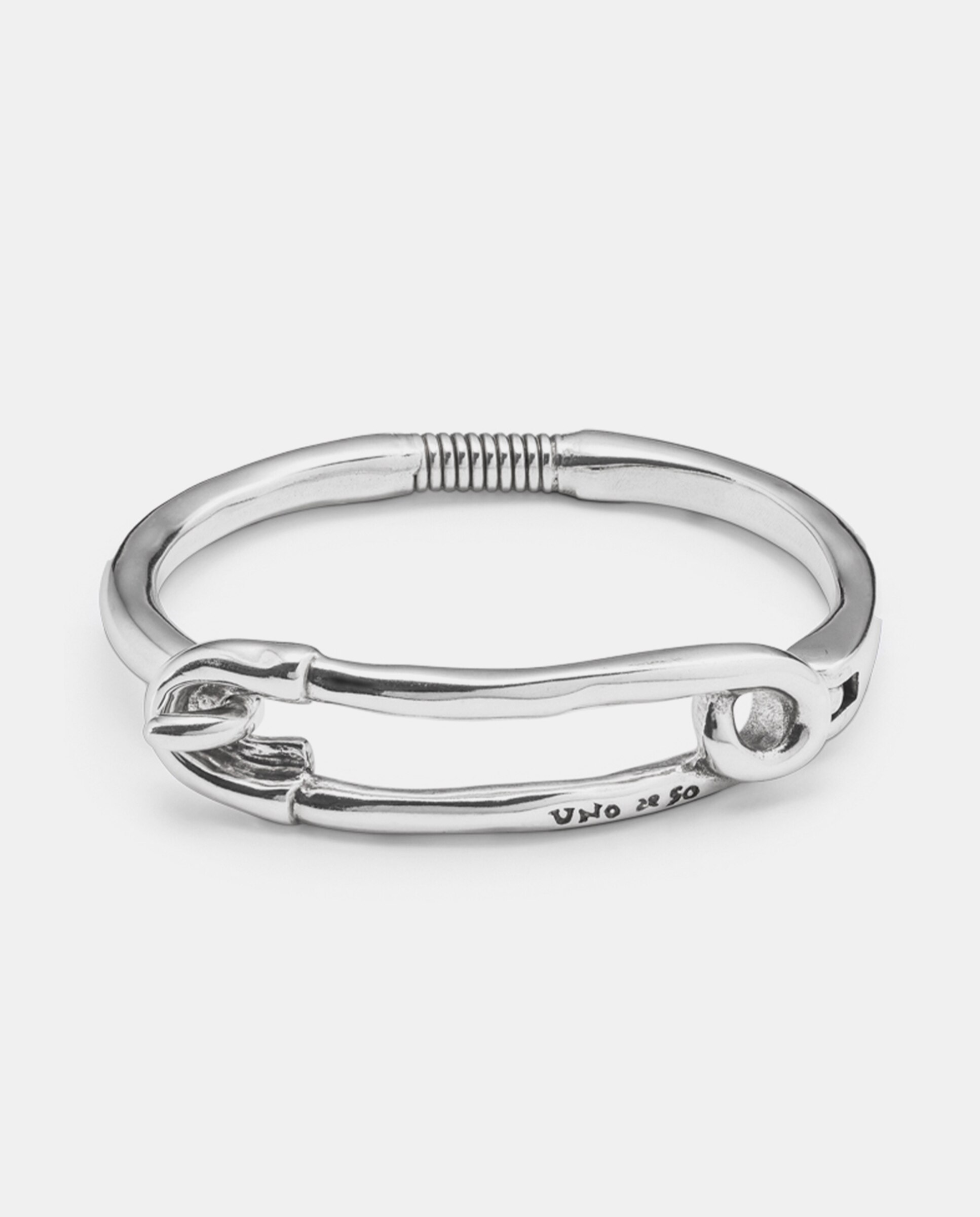 Pulseira Banhada em Prata de Lei em Forma de Alfinete de Ama Prata-1