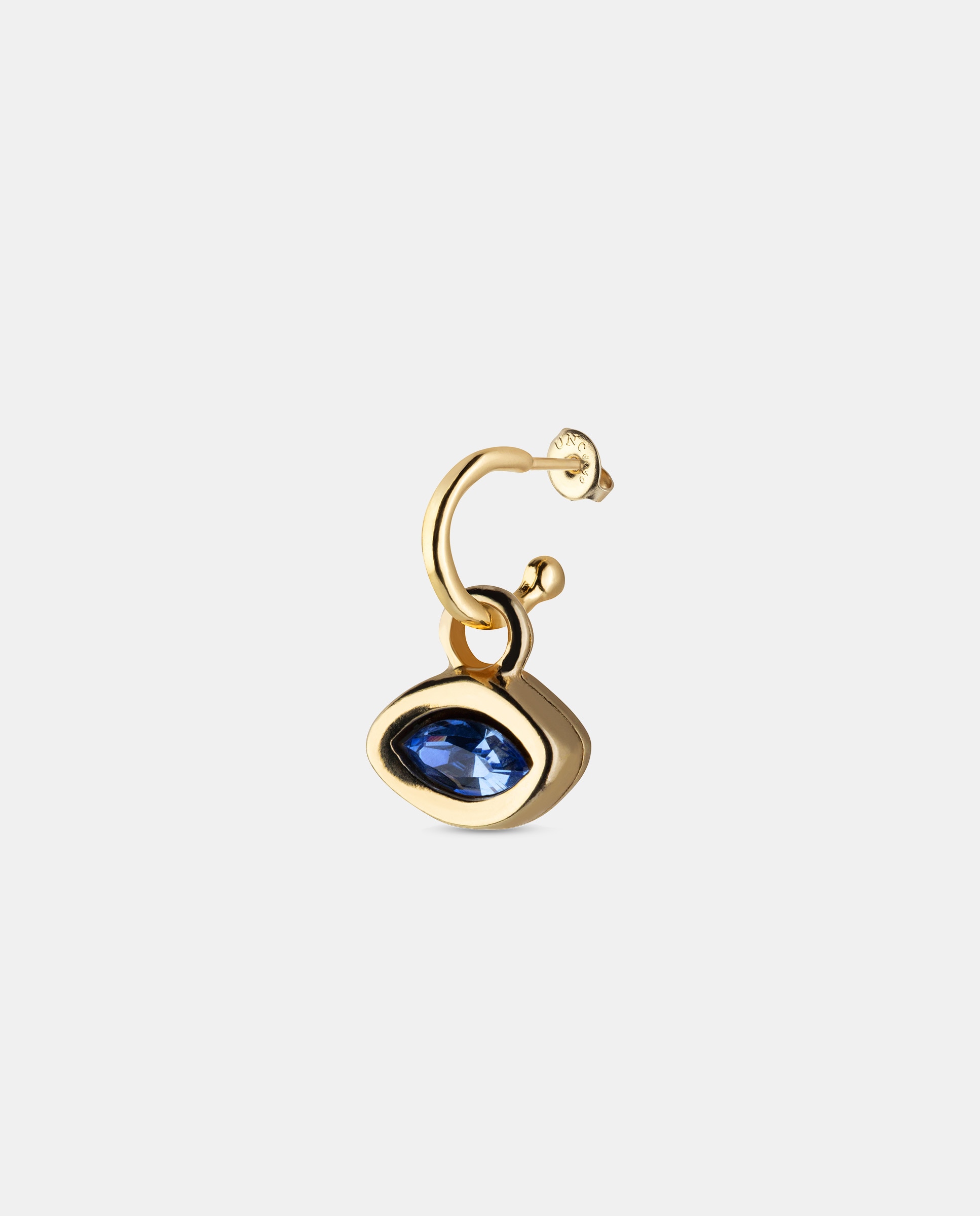 Charm de Piercing Banhado a Ouro de 18k de Olho e Um Cristal Ouro-1
