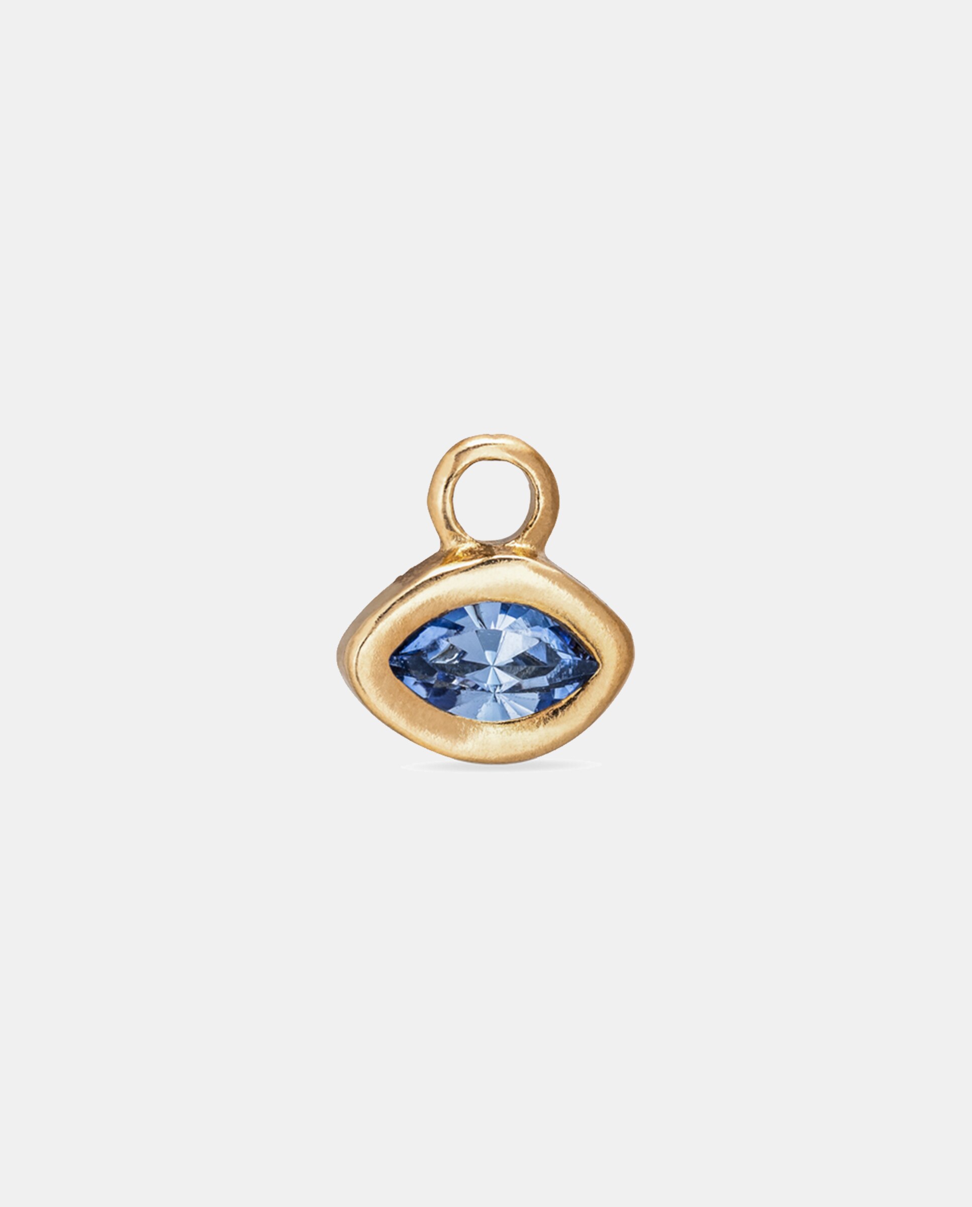 Charm de Piercing Banhado a Ouro de 18k de Olho e Um Cristal Ouro-3