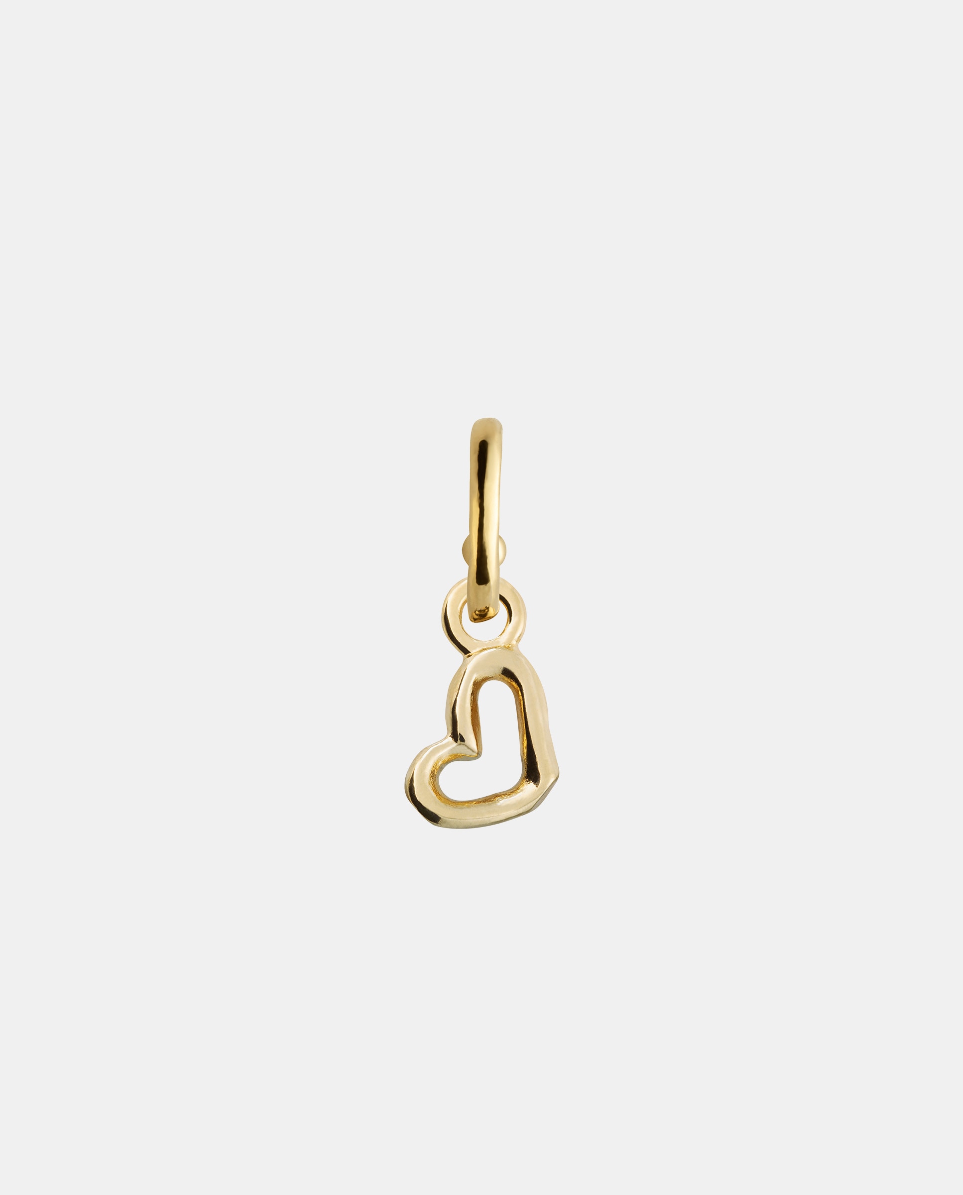 Charm de Piercing Banhado a Ouro de 18k de Coração Ouro-1