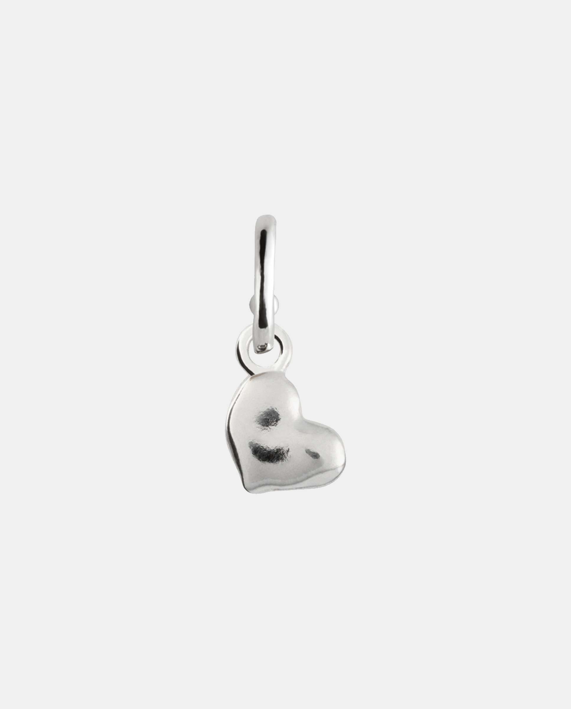 Charm de Piercing Banhado em Prata de Lei de Coração Prata-1
