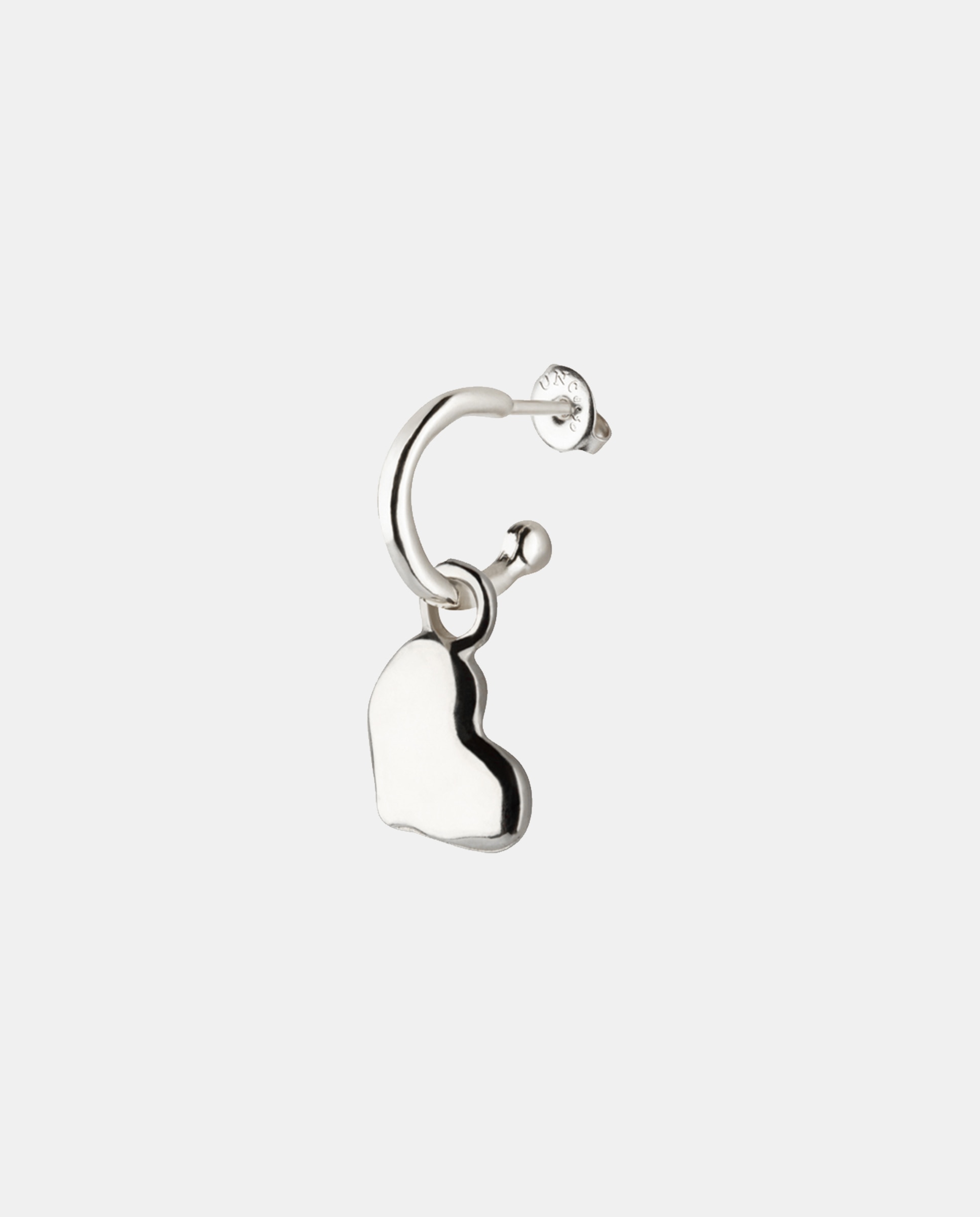 Charm de Piercing Banhado em Prata de Lei de Coração Prata-3