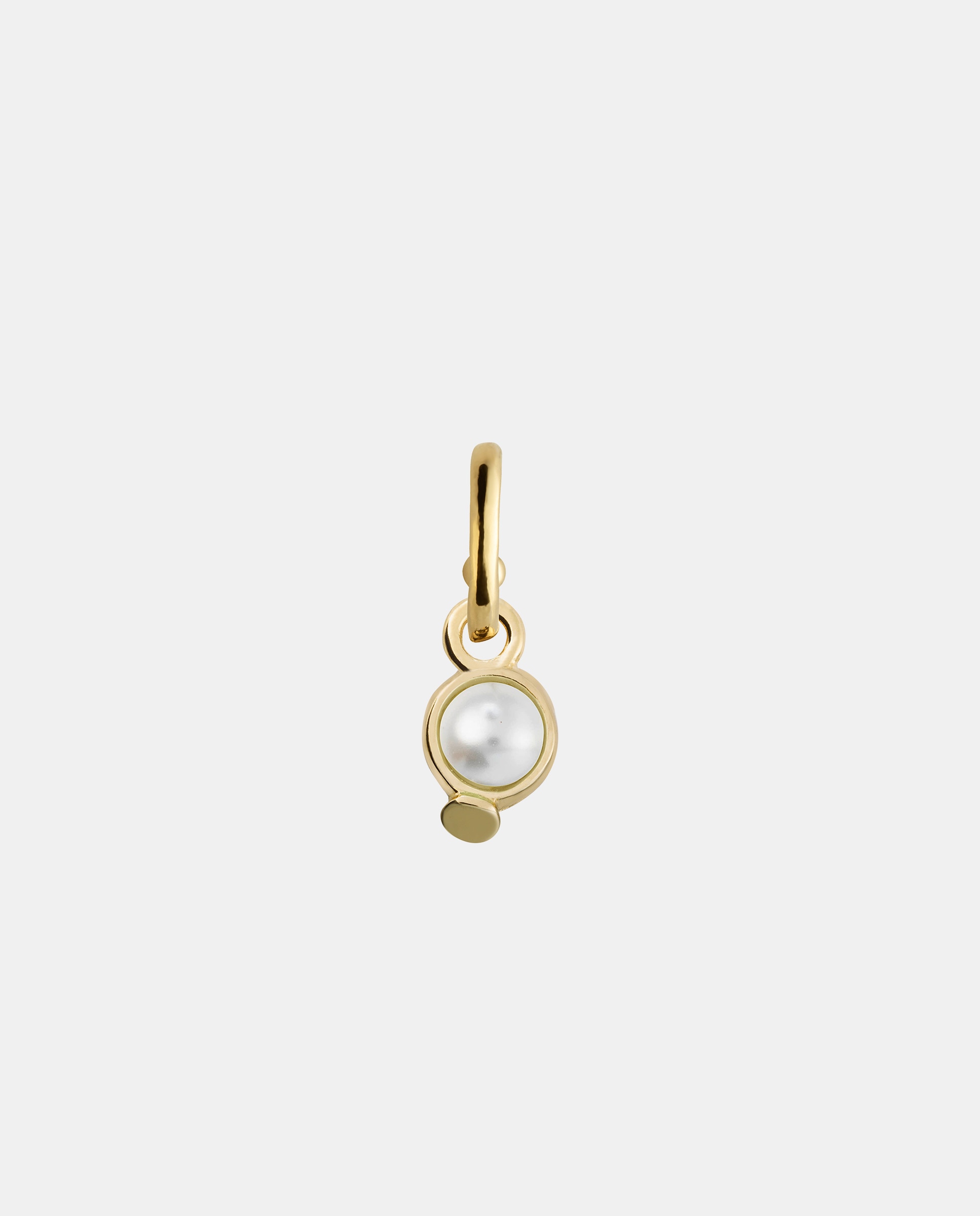 Charm de Piercing Banhado a Ouro de 18k de Círculo e Pérola Ouro-1