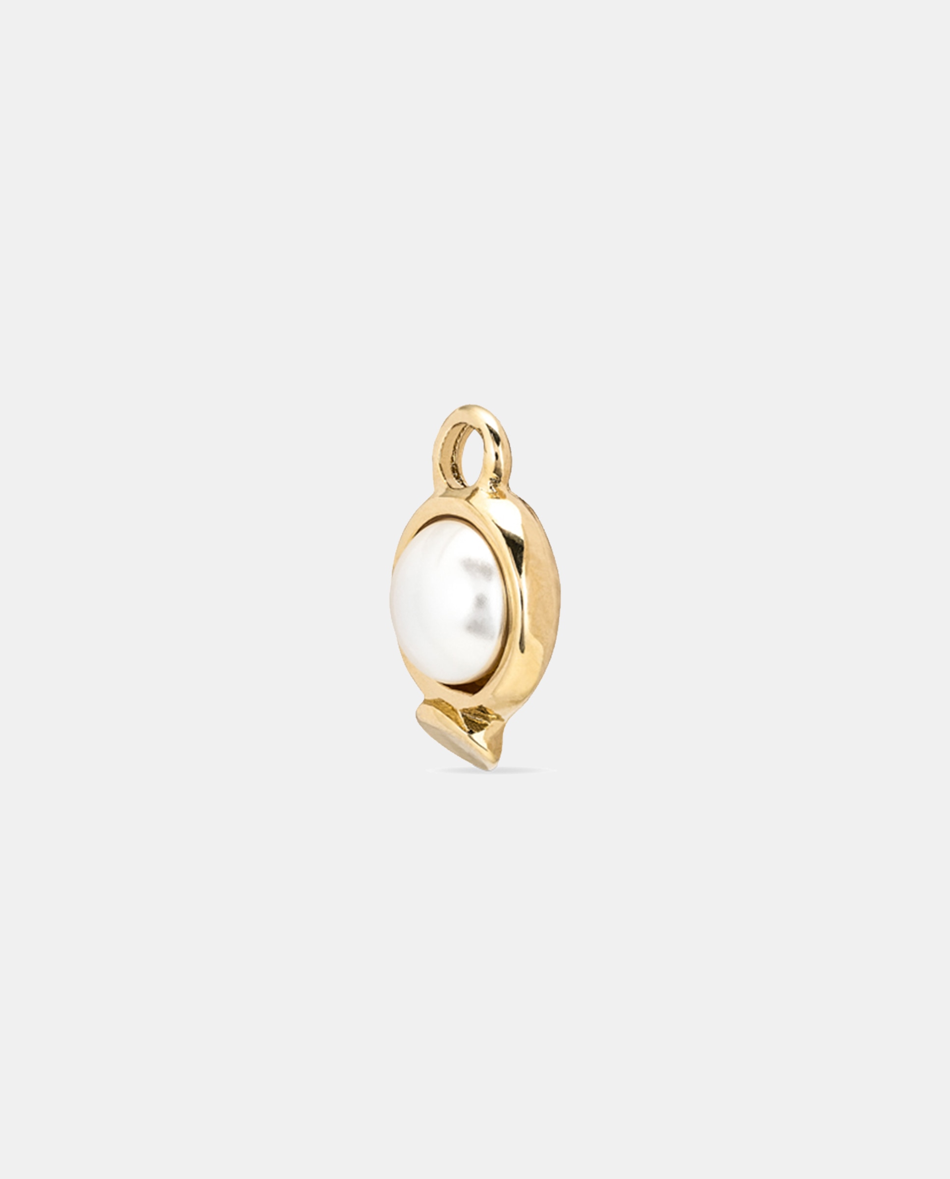 Charm de Piercing Banhado a Ouro de 18k de Círculo e Pérola Ouro-3