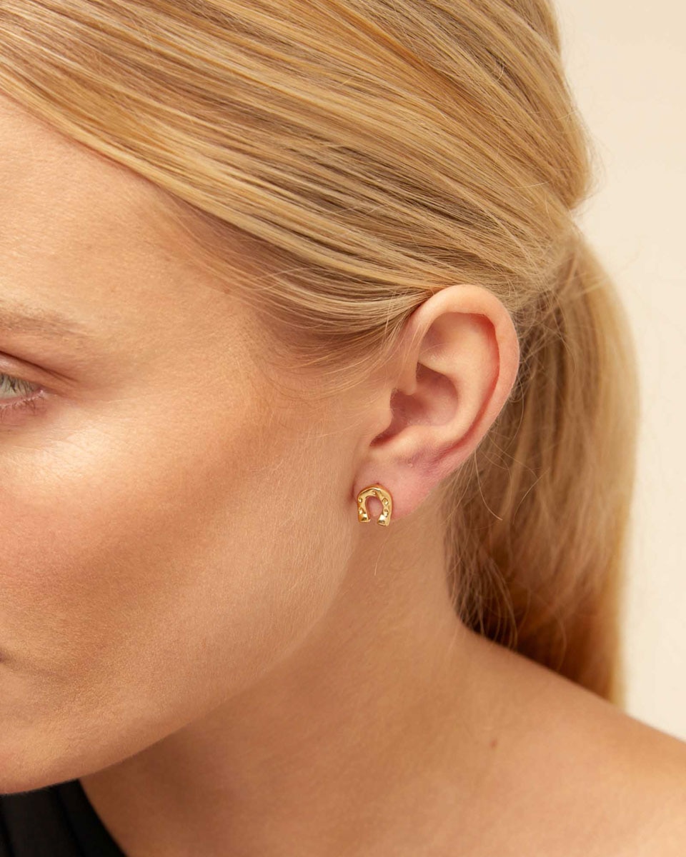 Piercing Banhado a Ouro 18k de Ferradura Ouro-4