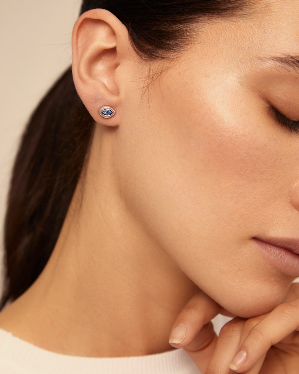Piercing Banhado em Prata de Lei e Cristal Prata-4