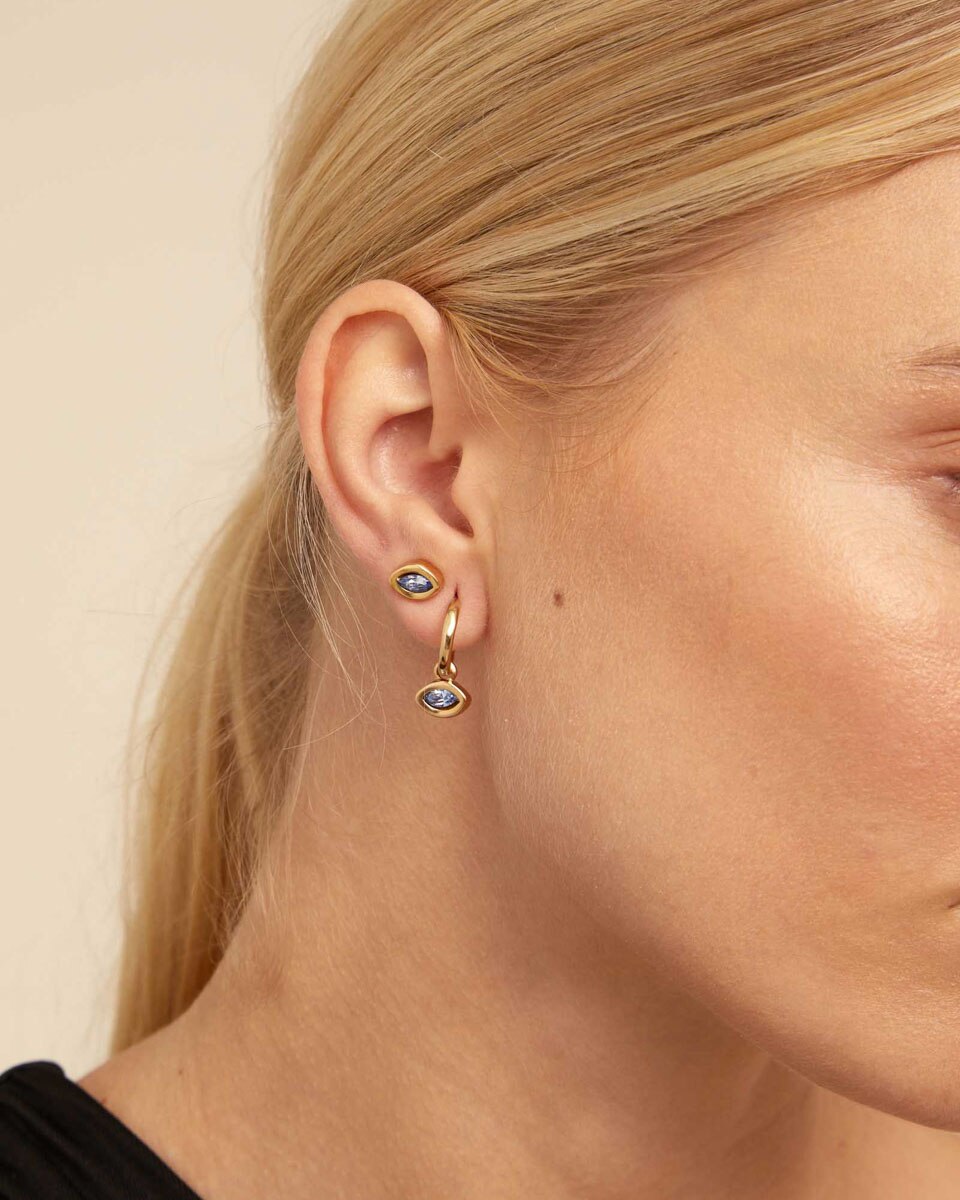 Piercing Banhado em Ouro 18k e Cristal Ouro-4