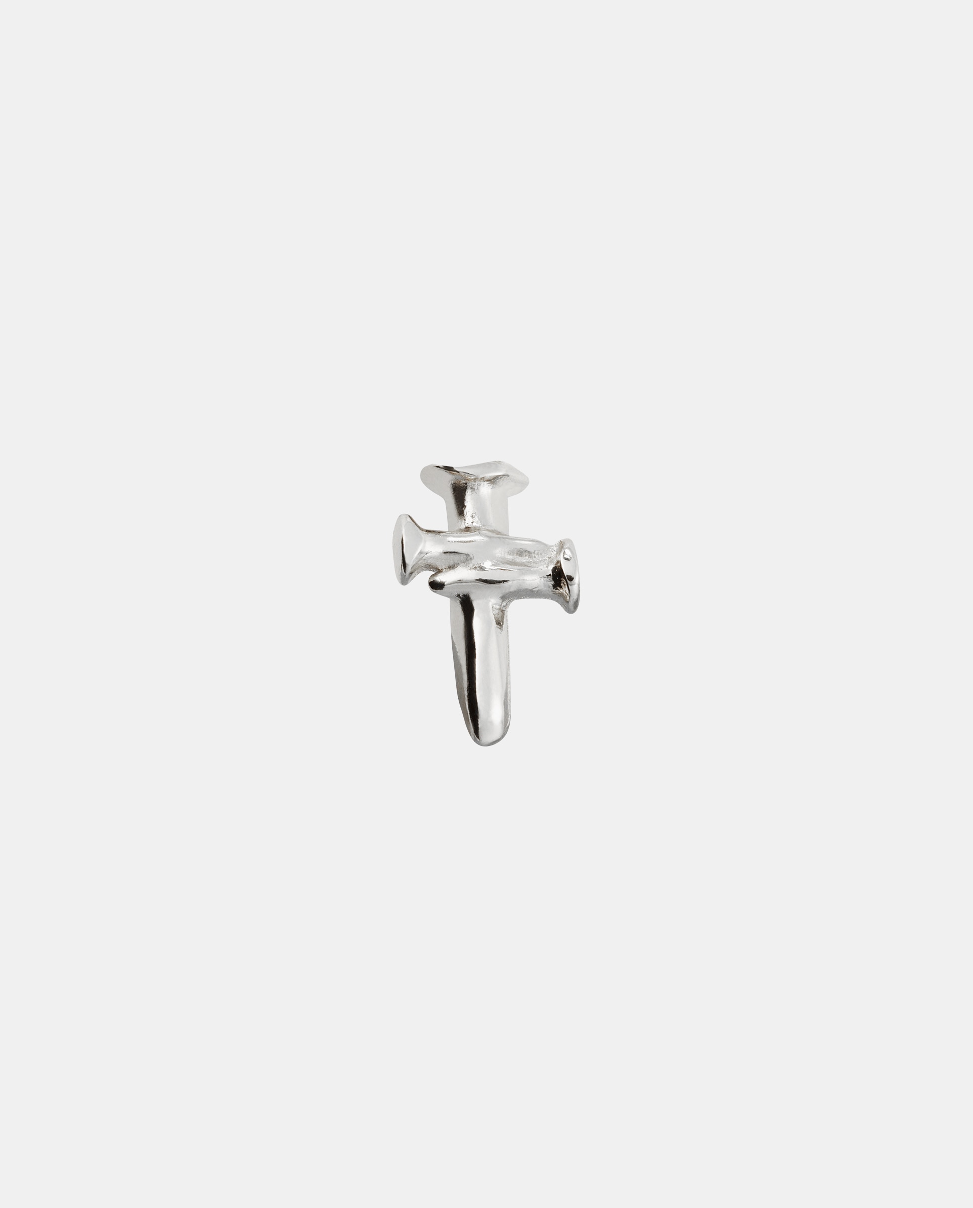 Imagem 0 de Piercing Banhado em Prata de Lei com Forma de Cruz