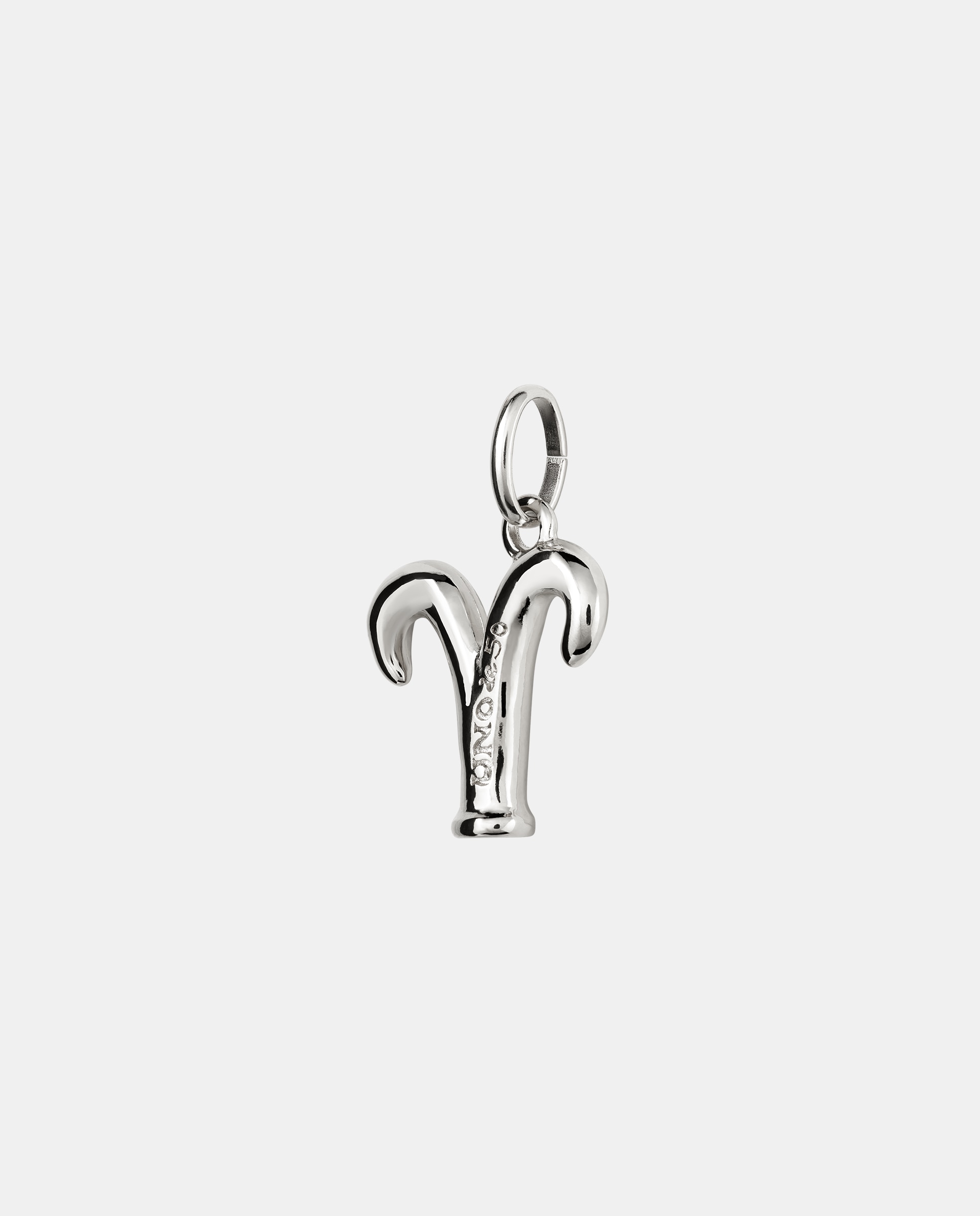 Charm Banhado em Prata de Lei com Forma de Signo Aries Prata-1