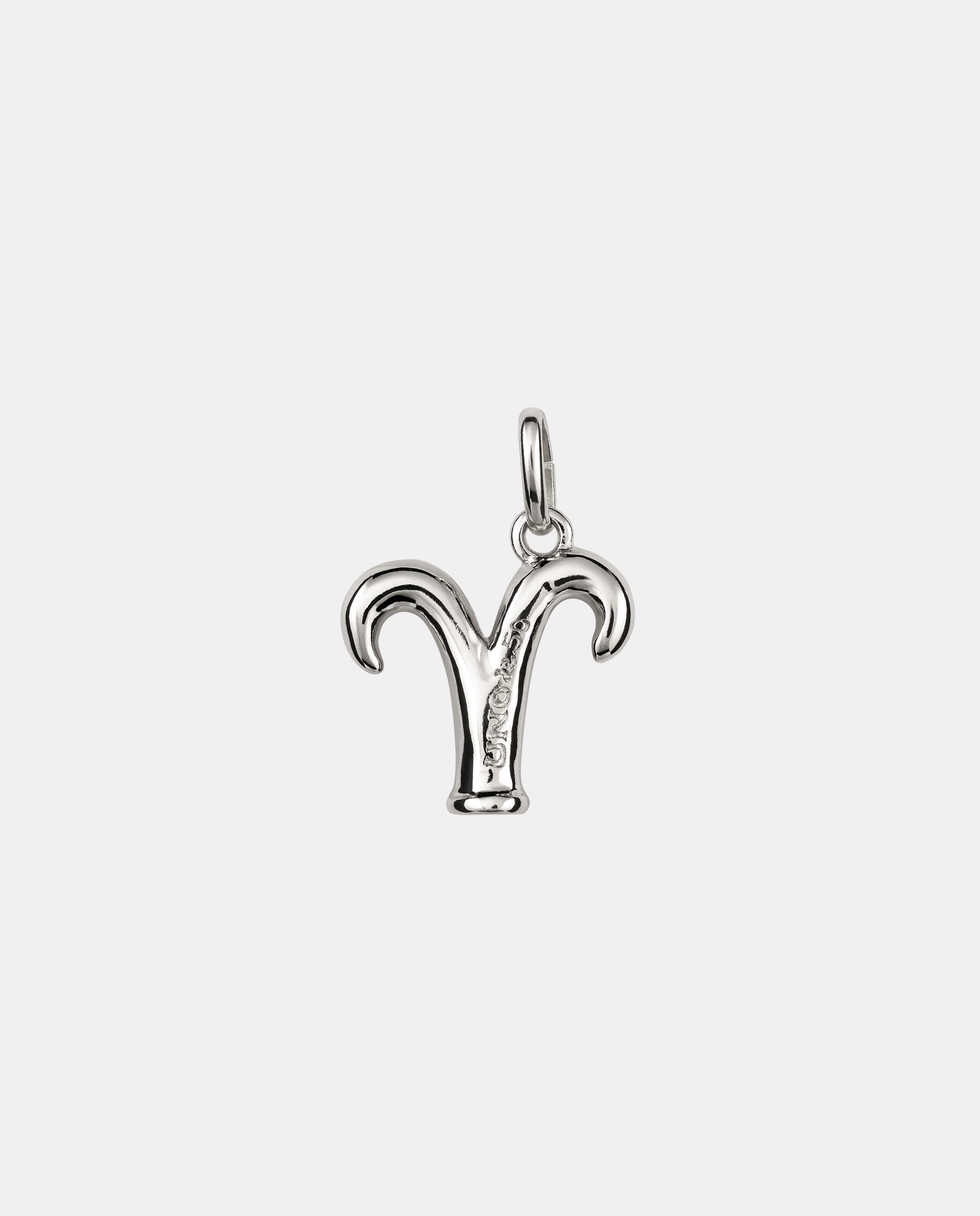 Charm Banhado em Prata de Lei com Forma de Signo Aries Prata-2