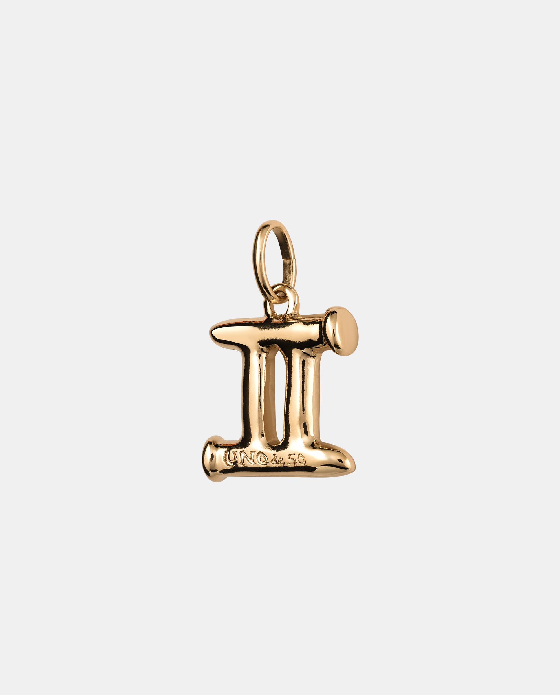 Charm Banhado a Ouro de 18k com Forma de Signo Géminis Ouro-2