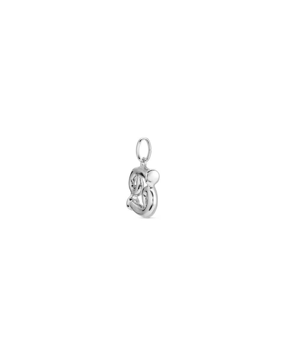 Charm Banhado em Prata de Lei com Forma de Signo Câncer Prata-2