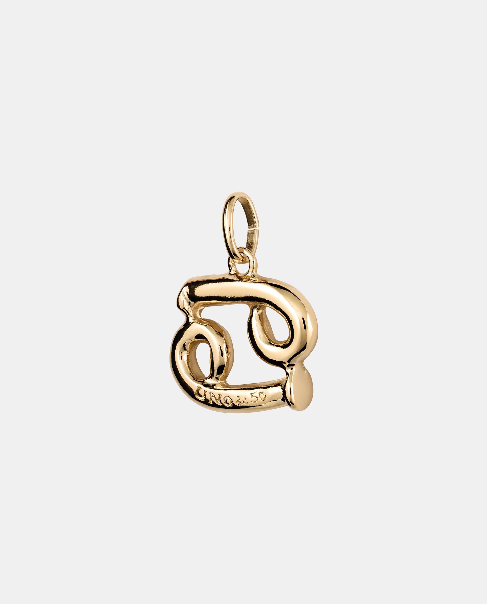 Charm Banhado a Ouro de 18k com Forma de Signo Câncer Ouro-1