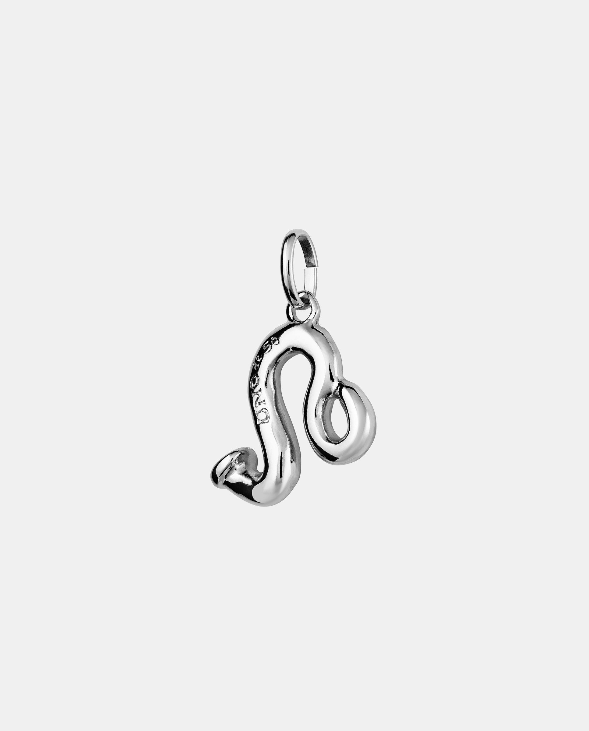 Charm Banhado em Prata de Lei com Forma de Signo Leão Prata-1