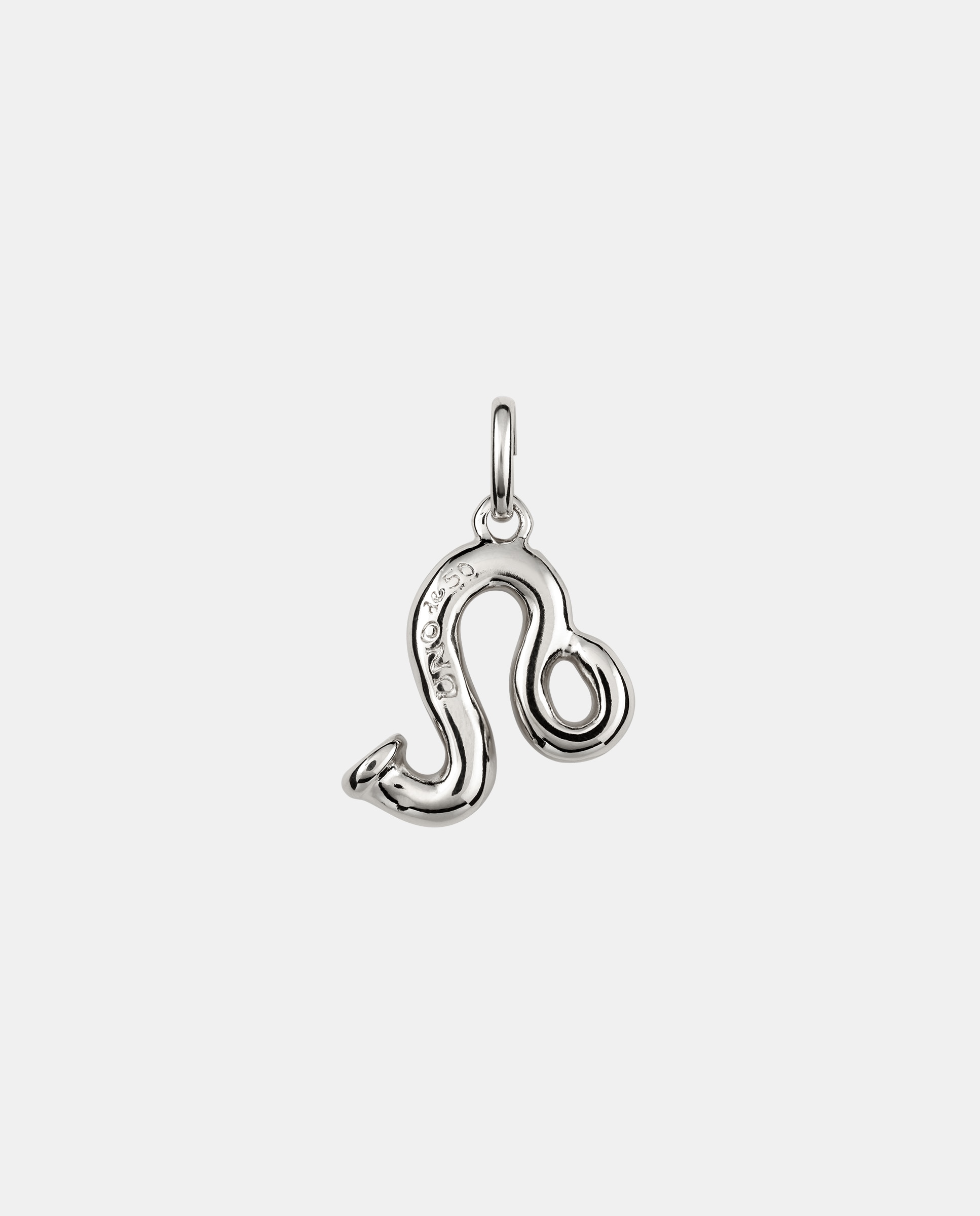 Charm Banhado em Prata de Lei com Forma de Signo Leão Prata-2