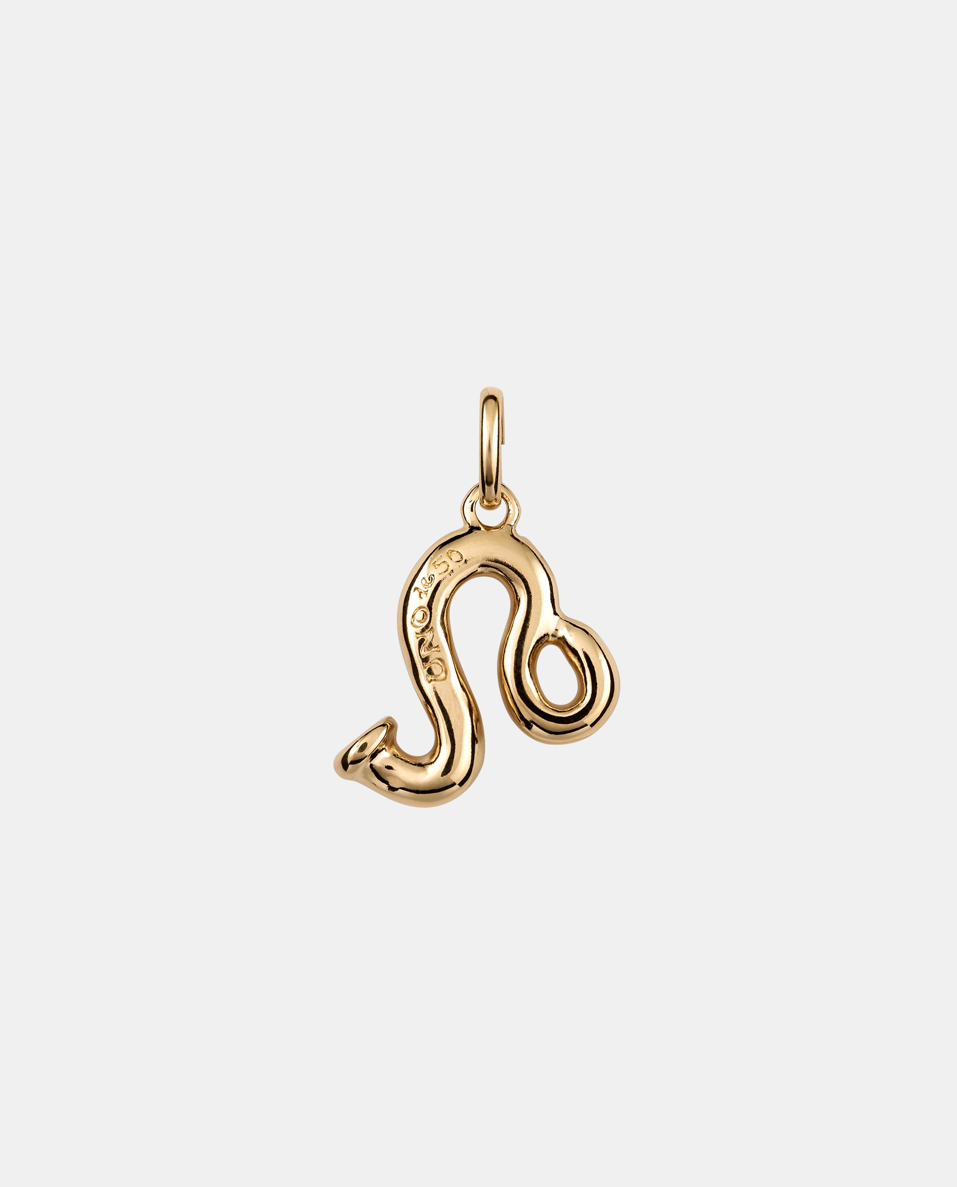 Charm Banhado a Ouro de 18k com Forma de Signo Leão Ouro-1