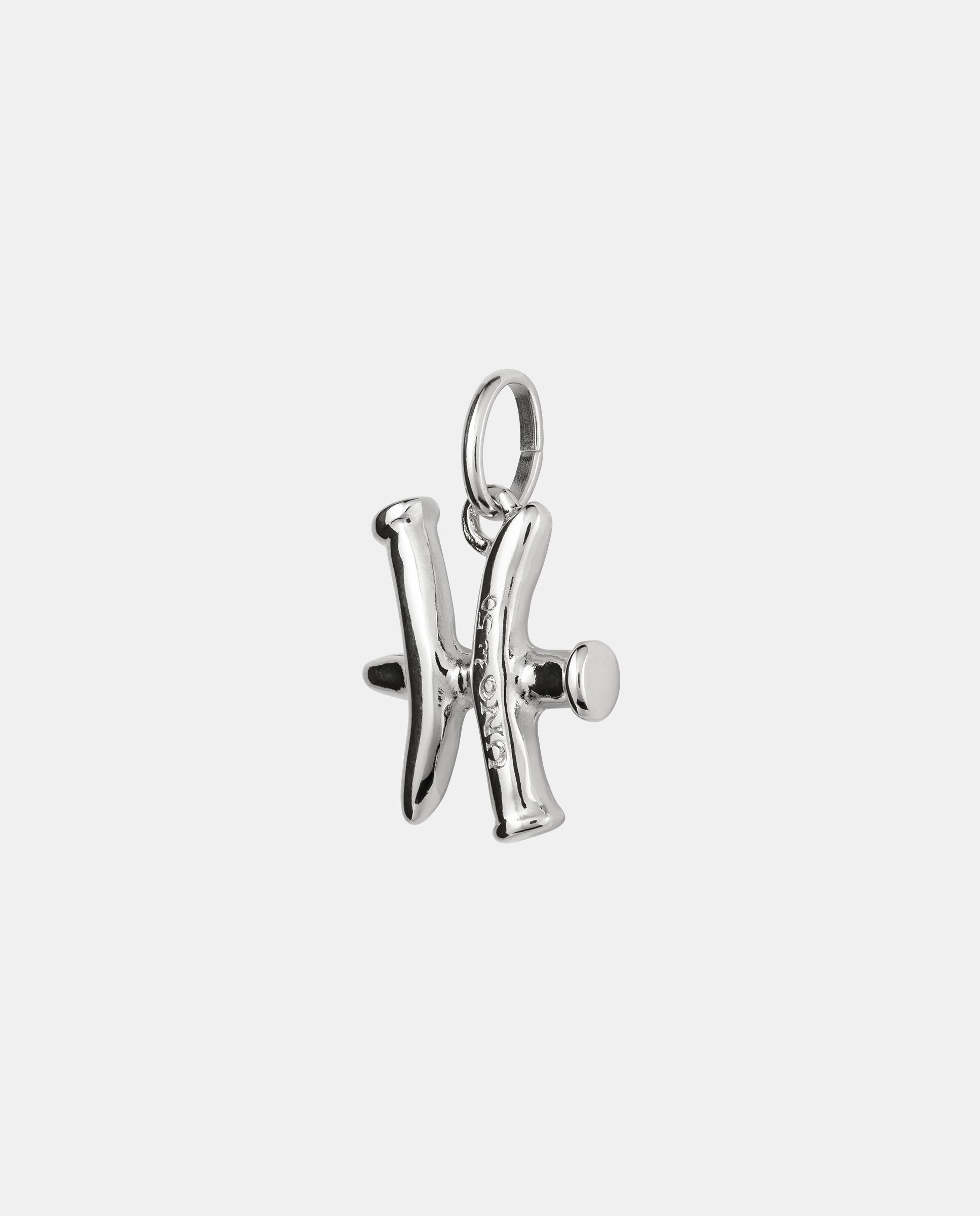Charm Banhado em Prata de Lei com Forma de Signo Peixes Prata-2