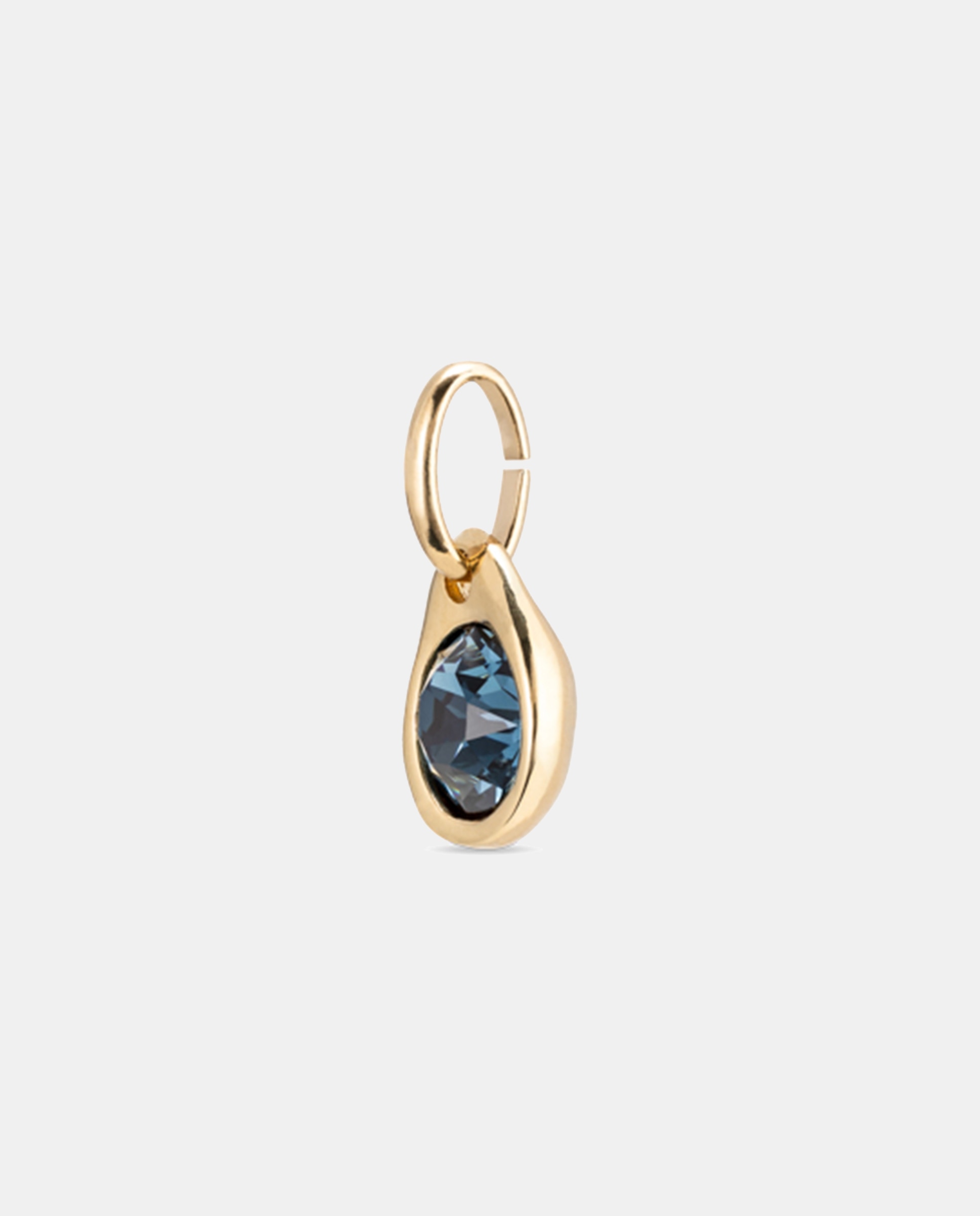 Charm Circular Banhado a Ouro de 18k com Cristal Ouro-1