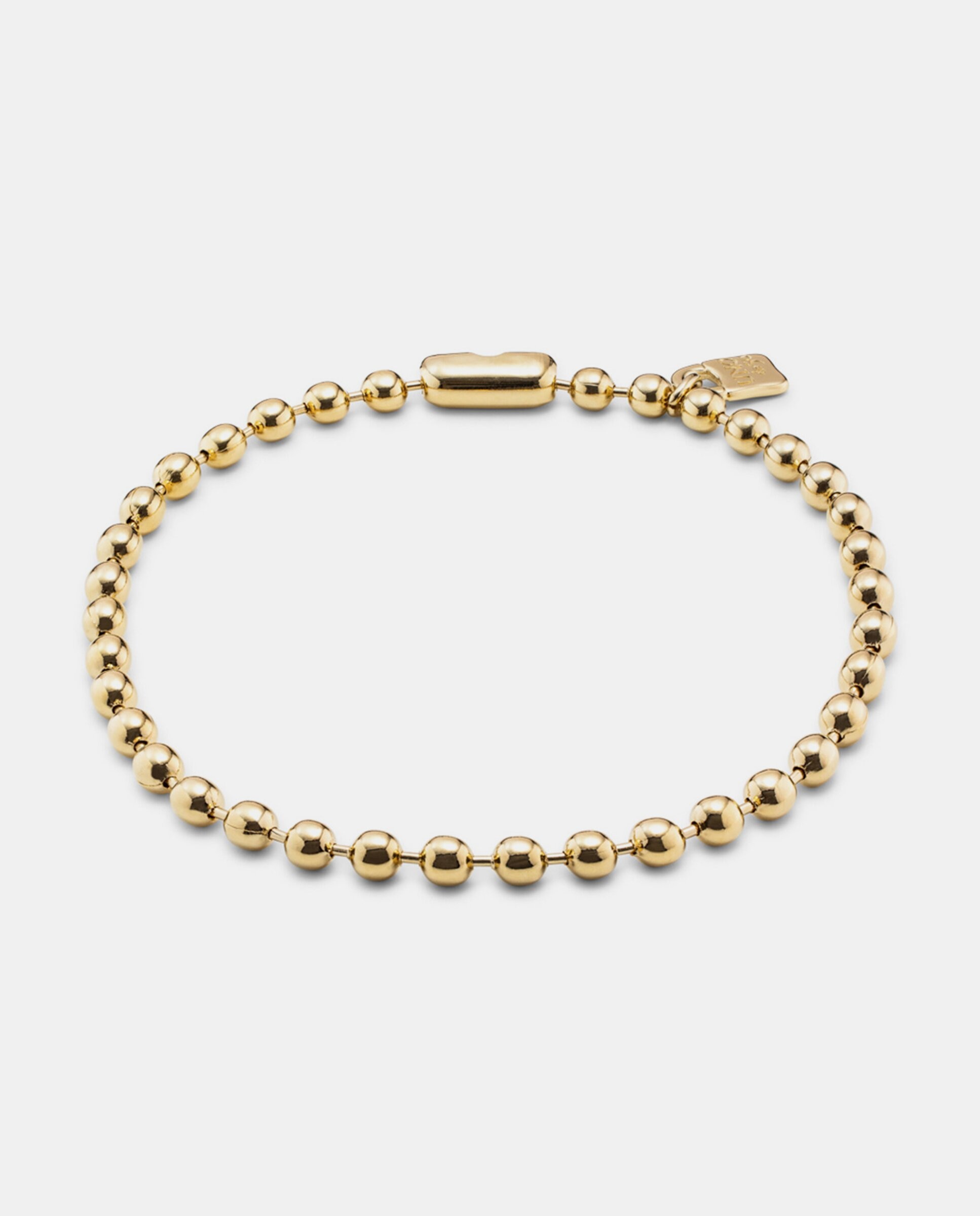 Colar Banhado a Ouro de 18k com Contas Esféricas Ouro-3