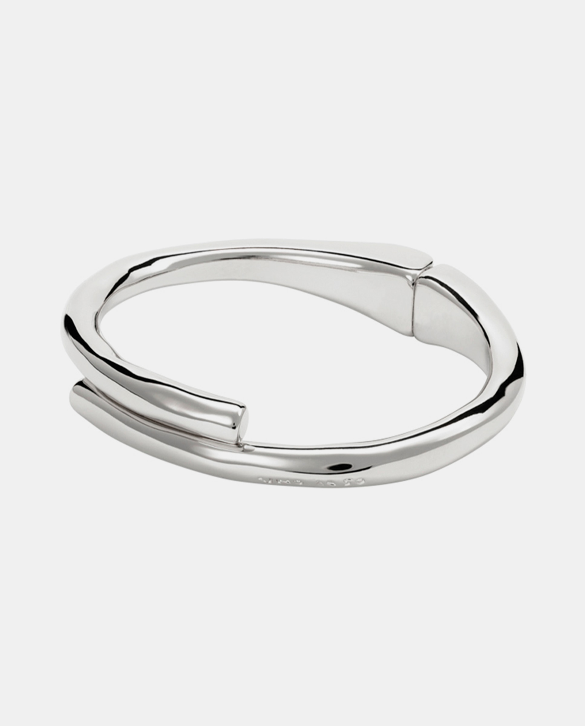 Pulseira Banhada em Prata de Lei com Forma de Túbulo e Mola Oculta Prata-3