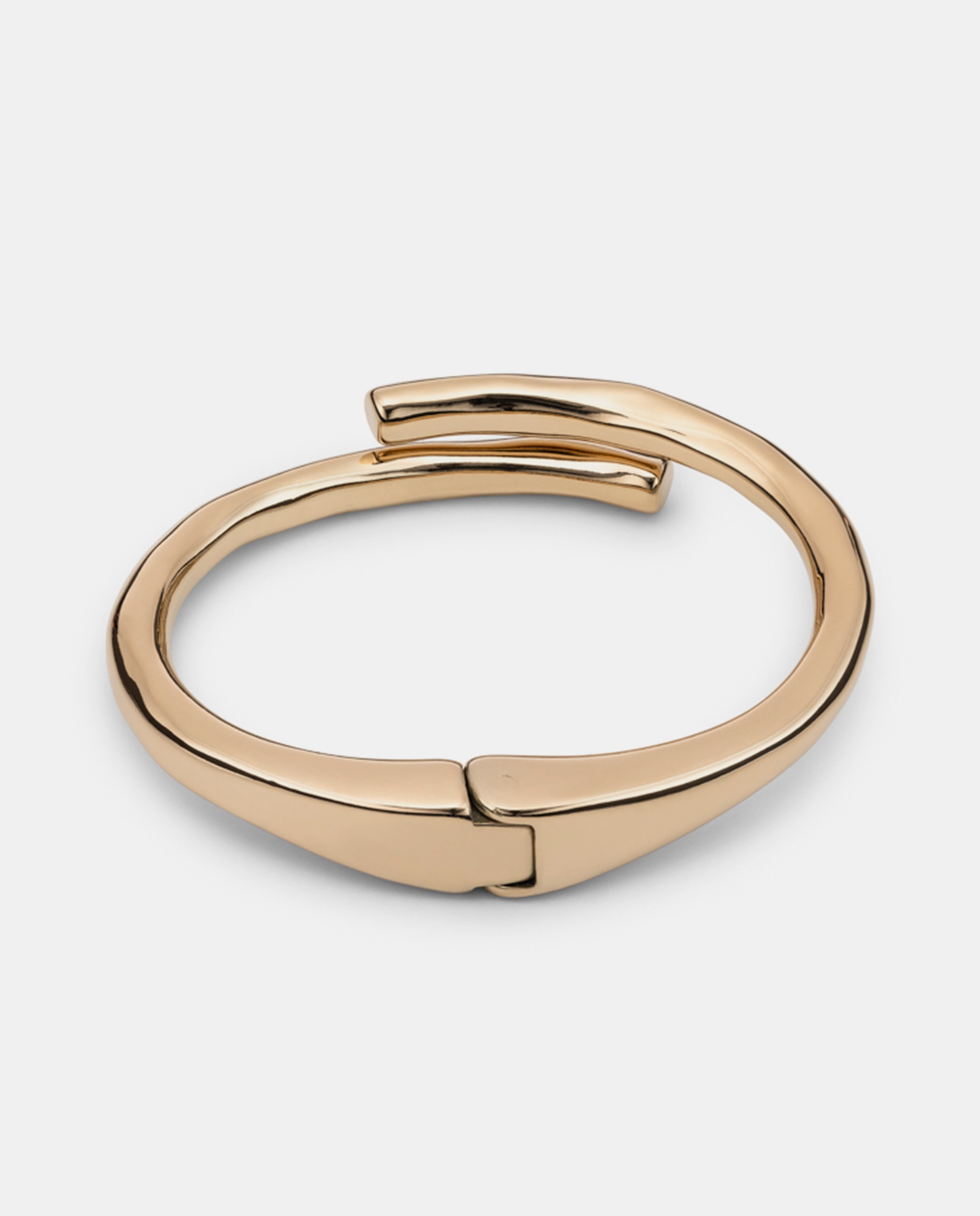 Pulseira Banhada a Ouro 18k com Forma de Túbulo e Mola Oculta Ouro-3