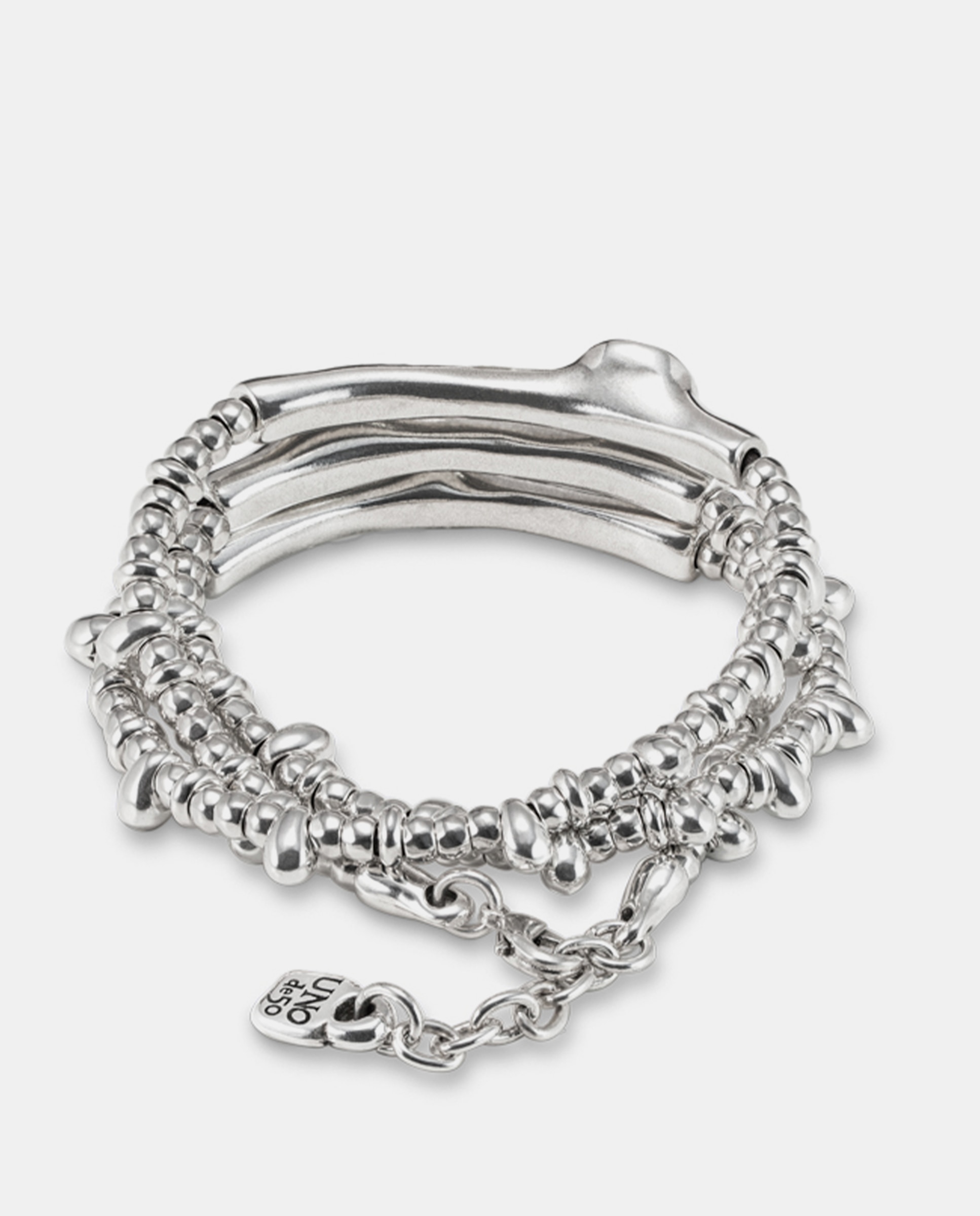 Pulseira Banhada em Prata de Lei com Cristal Prata-3