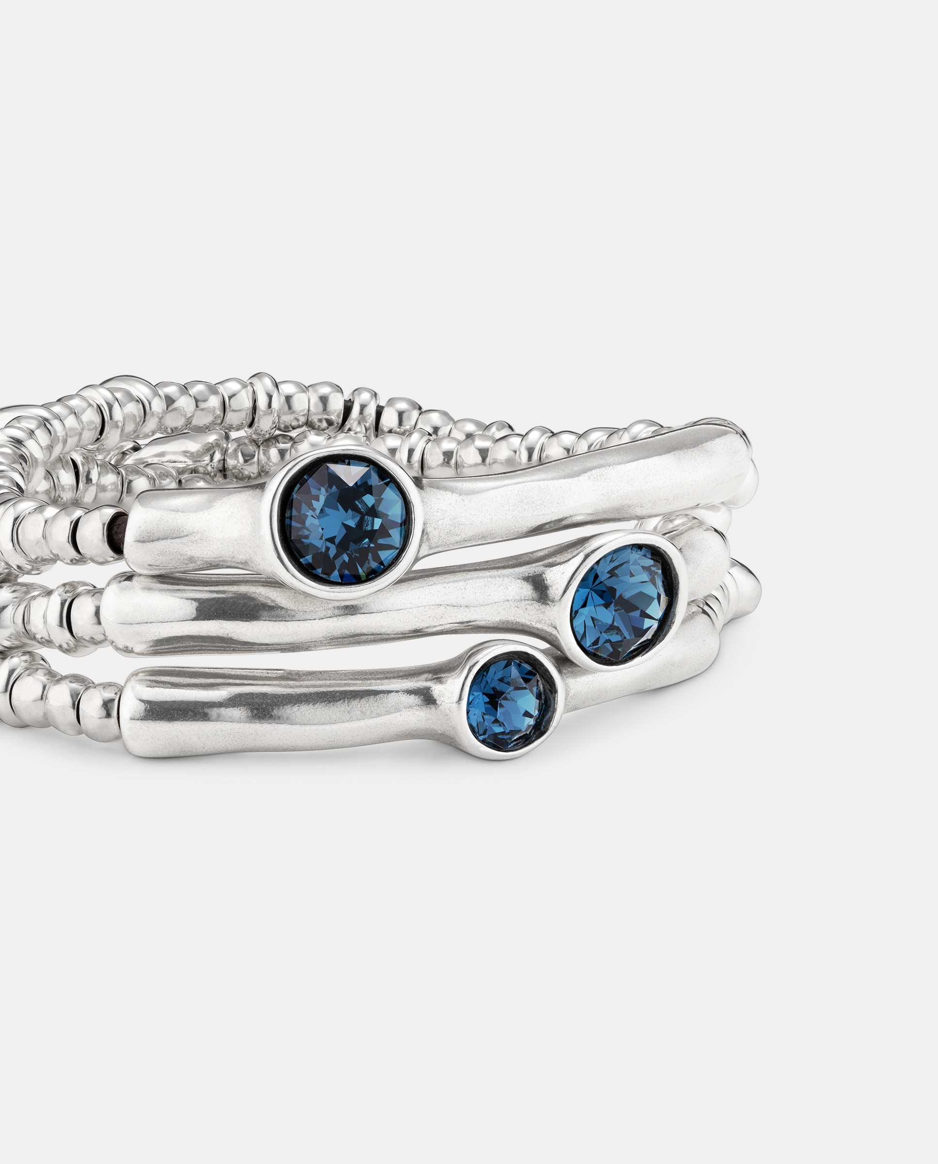 Pulseira Banhada em Prata de Lei com Cristal Prata-4