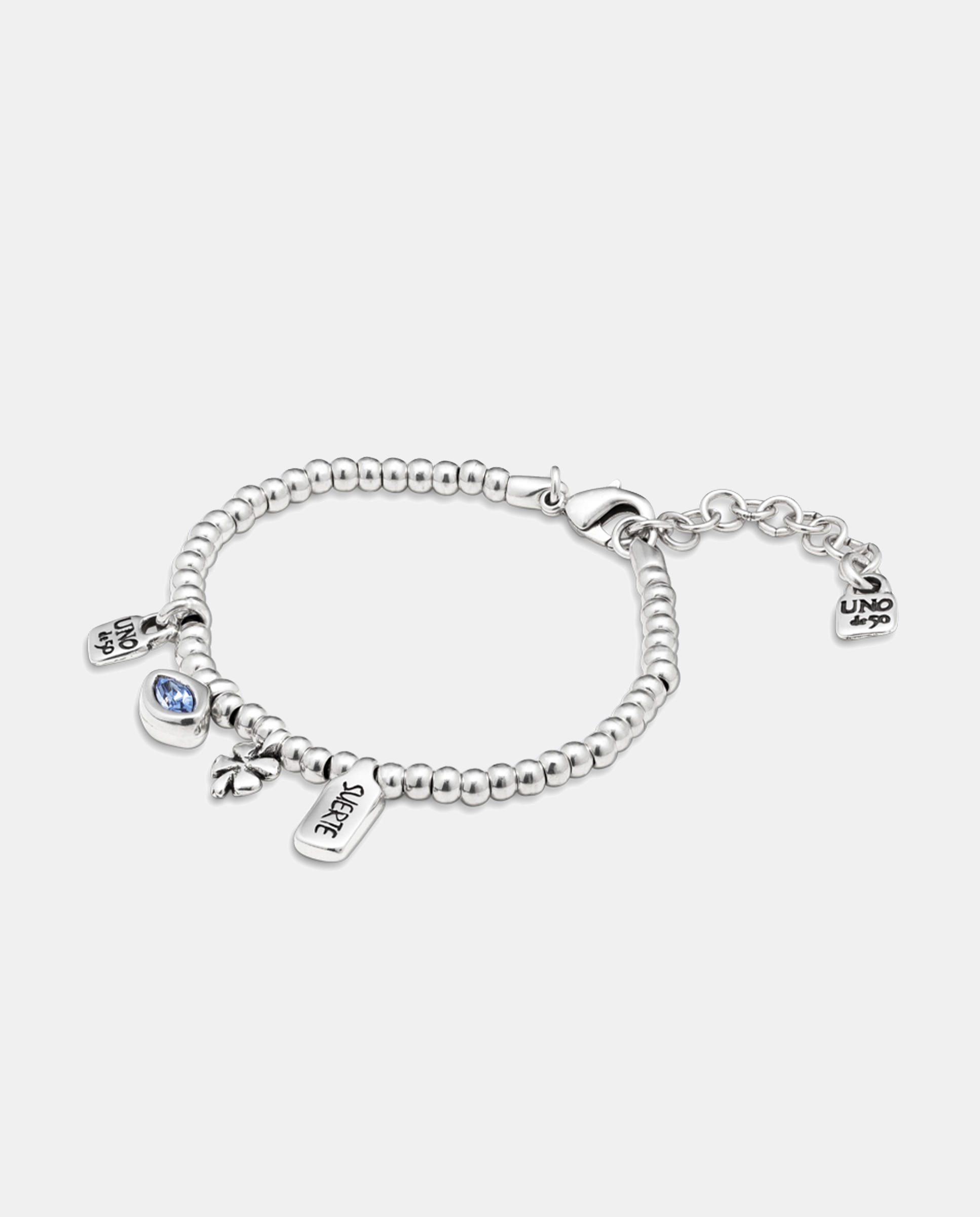 Pulseira Banhada em Prata de Lei e Cristal Prata-3