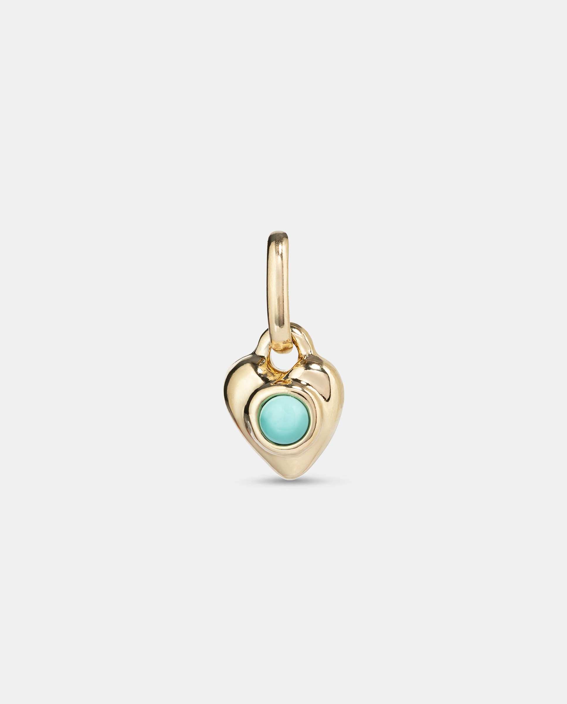 Charm Banhado a Ouro 18k com Forma de Coração e Cristal de Murano Ouro-1