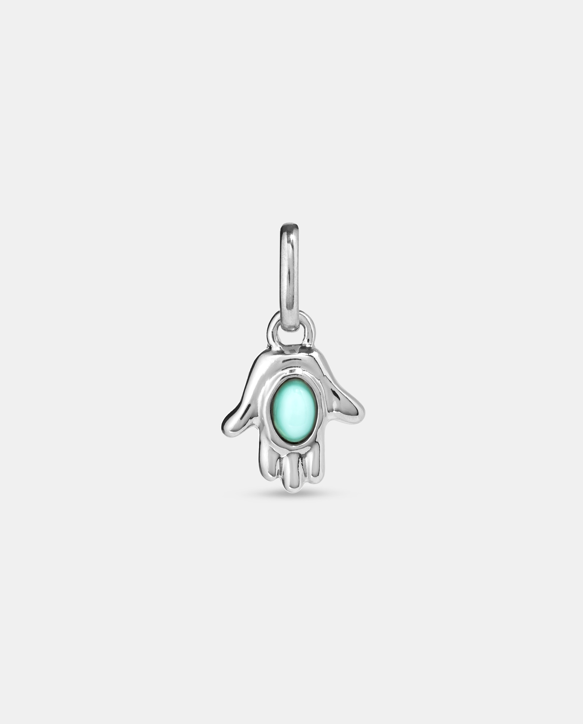 Charm Banhado em Prata de Lei com Forma de Mão Prata-1