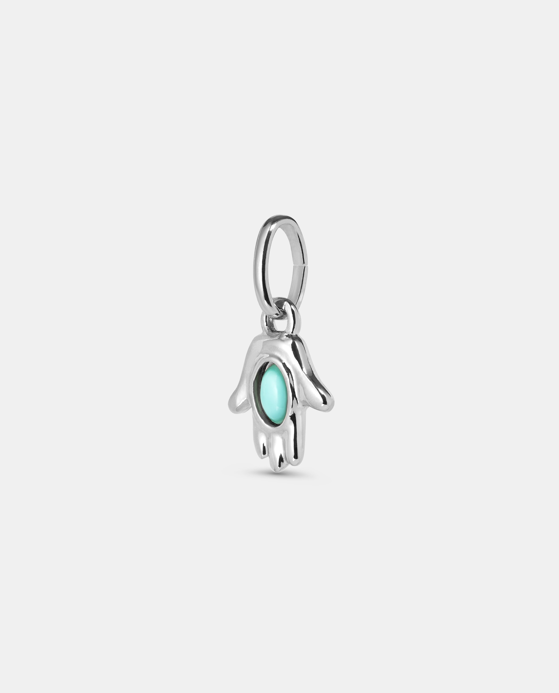 Charm Banhado em Prata de Lei com Forma de Mão Prata-2