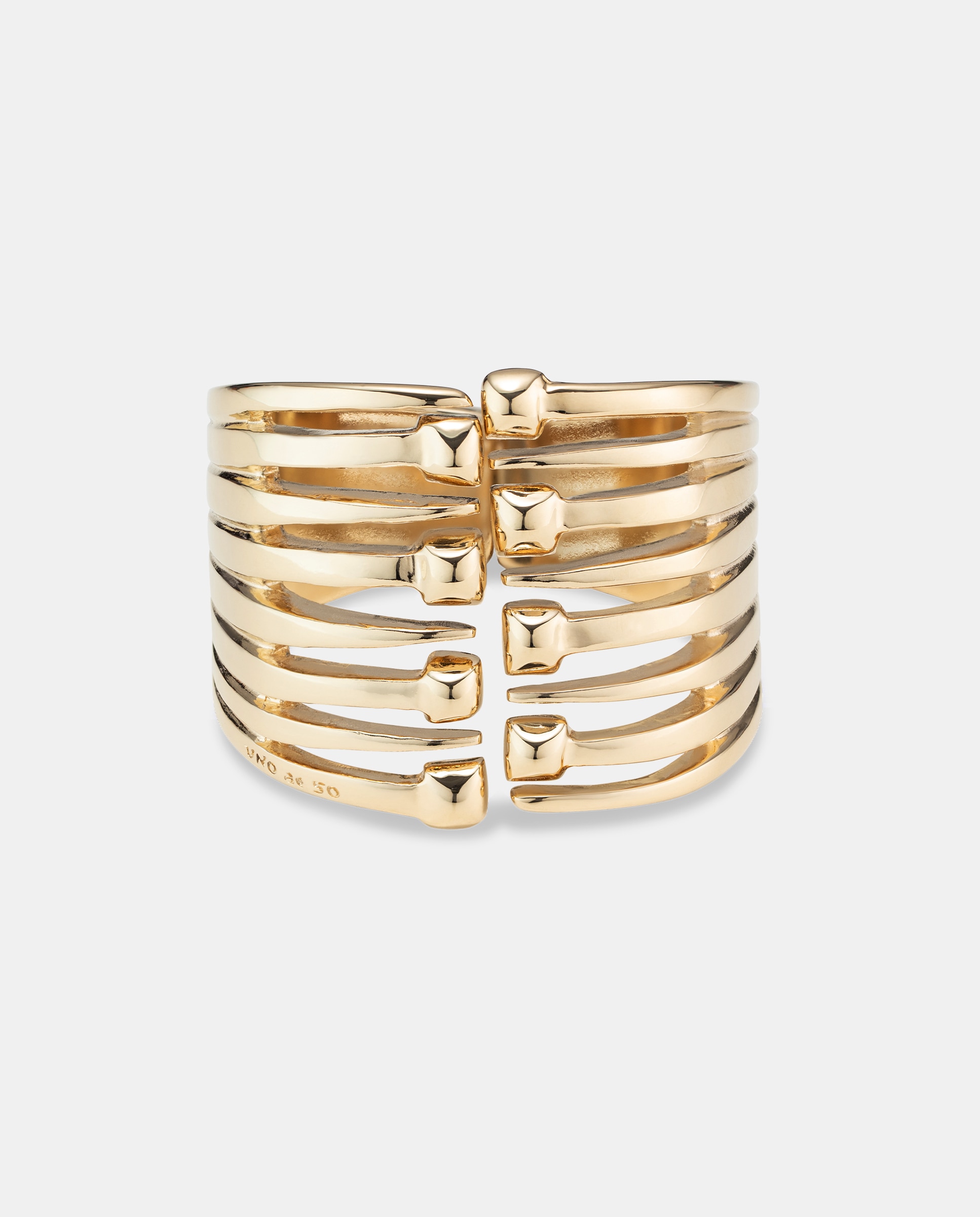 Pulseira Banhada a Ouro 18k com Múltiplas Cabeças de Prego Ouro-1