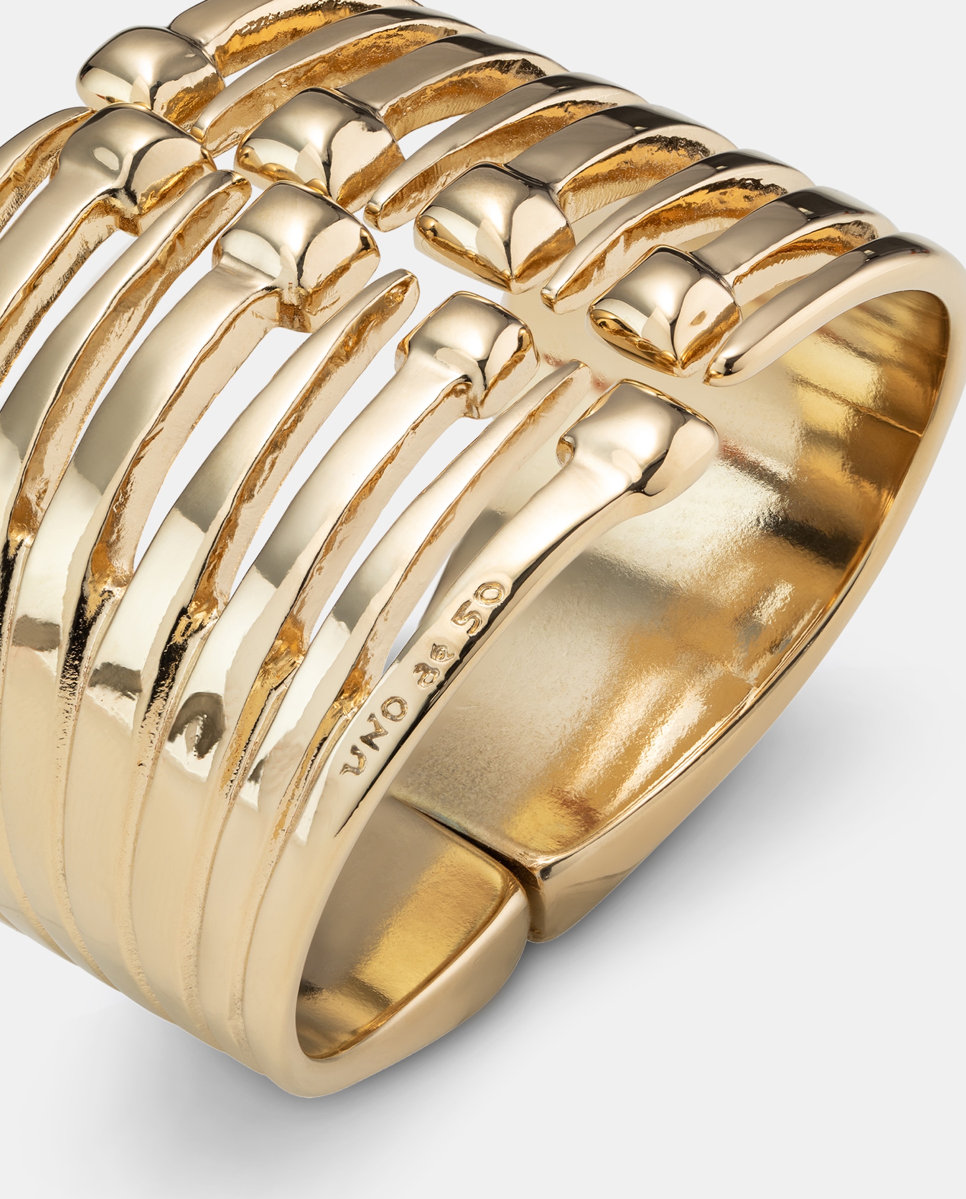 Pulseira Banhada a Ouro 18k com Múltiplas Cabeças de Prego Ouro-3
