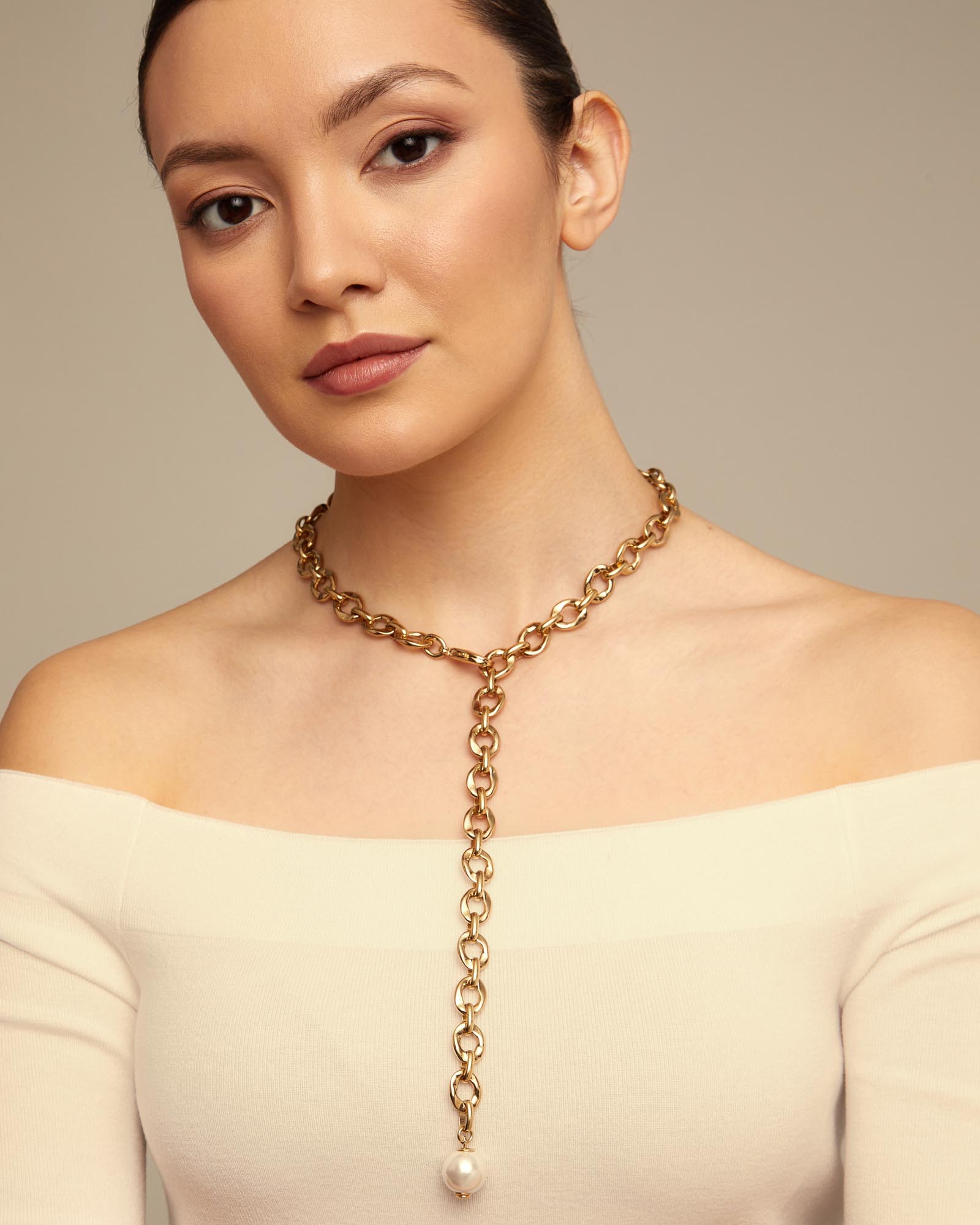 Colar Banhado em Ouro 18k com Elos Ovais Ouro-4