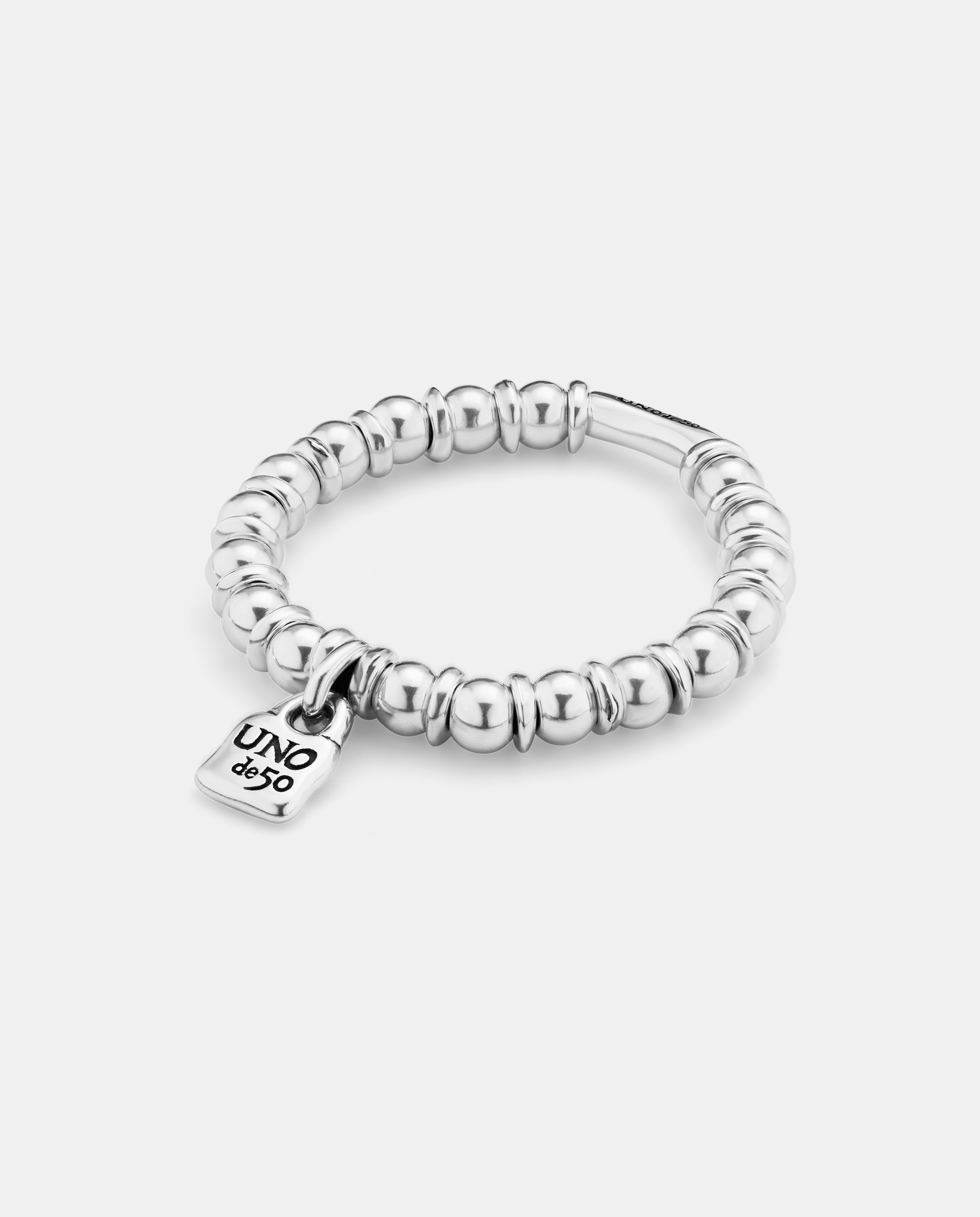 Pulseira Elástica Banhada em Prata de Lei Prata-2