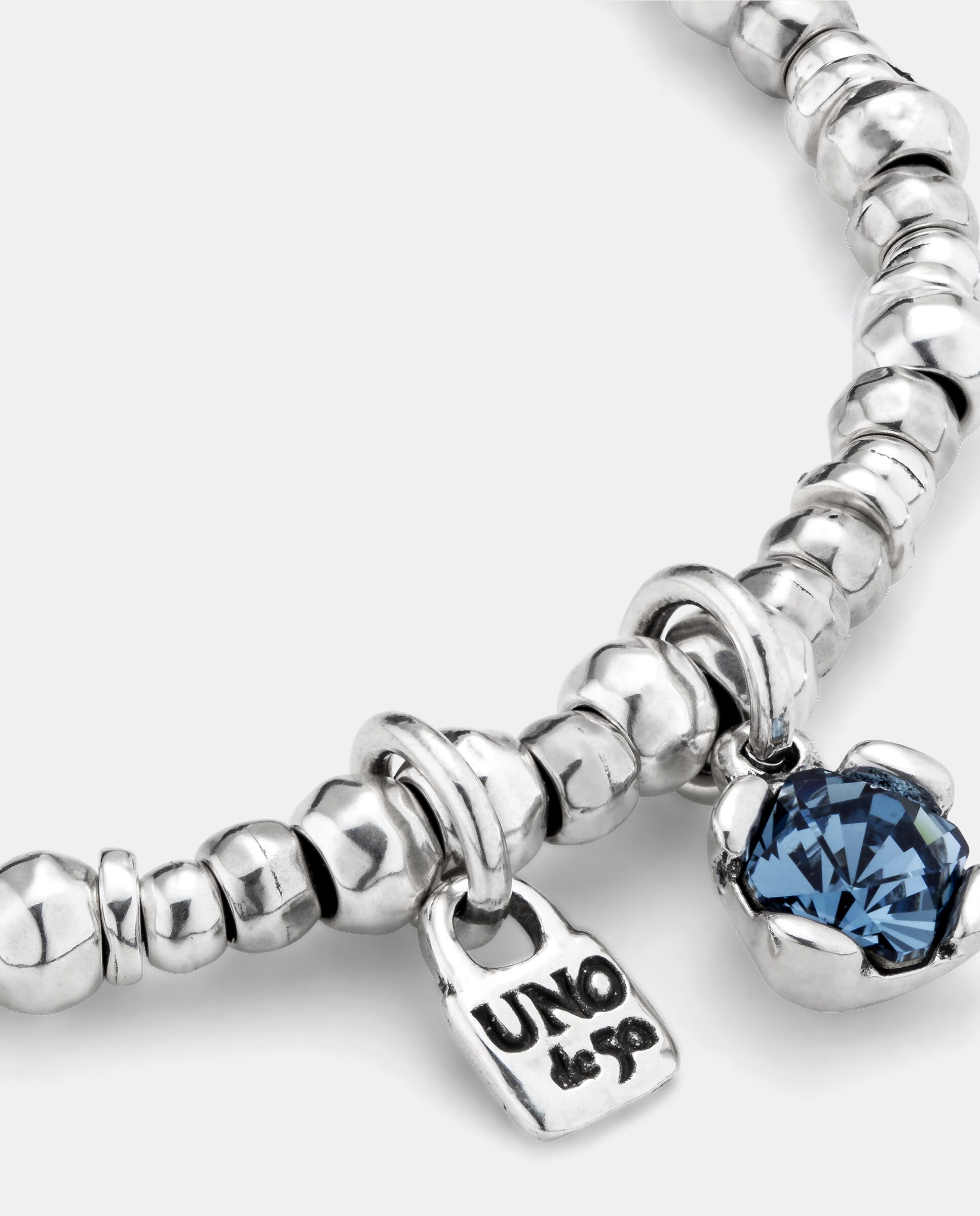 Pulseira Banhada em Prata de Lei com Cristal Prata-3