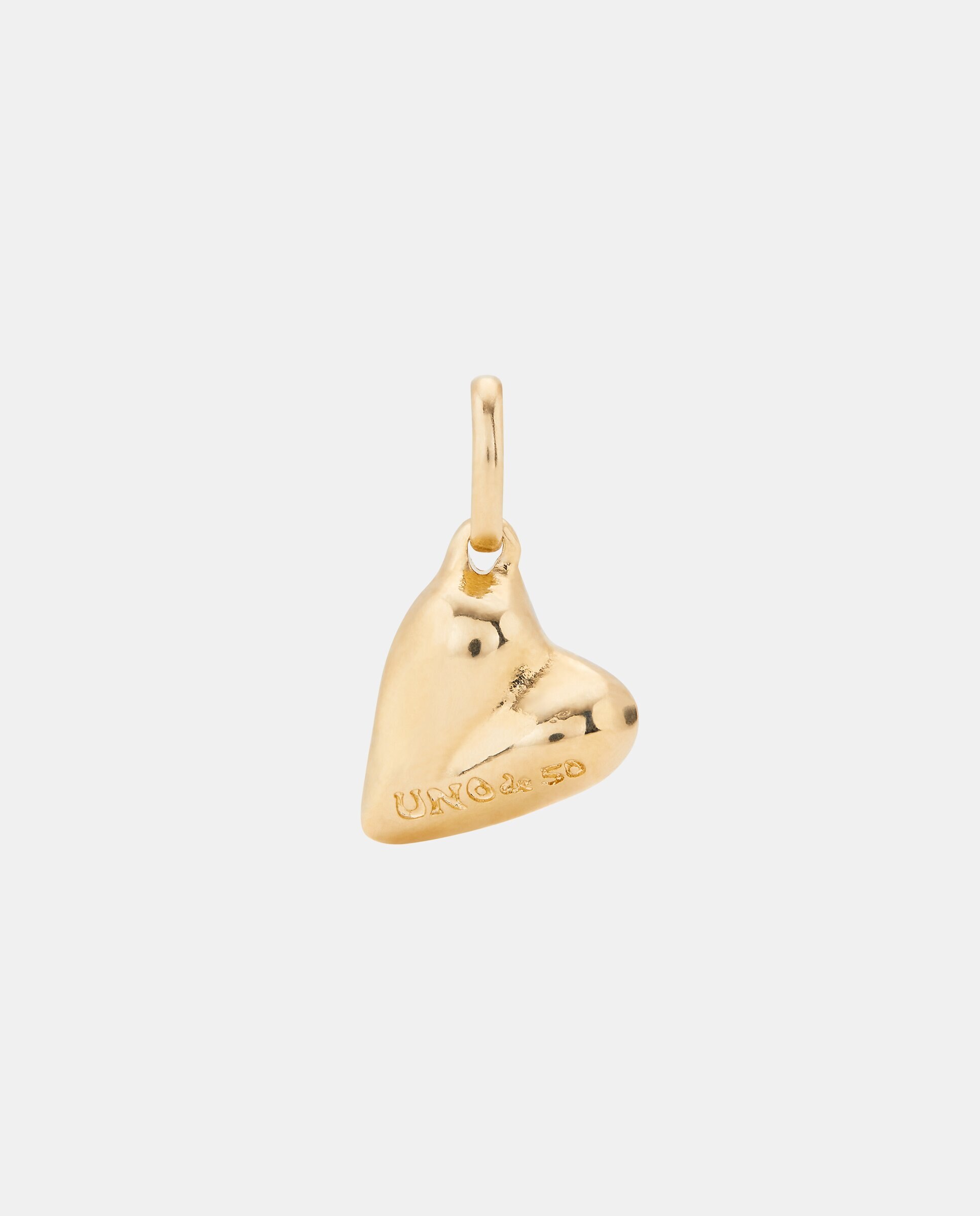 Charm Banhado a Ouro de 18k com Forma de Coração Ouro-1