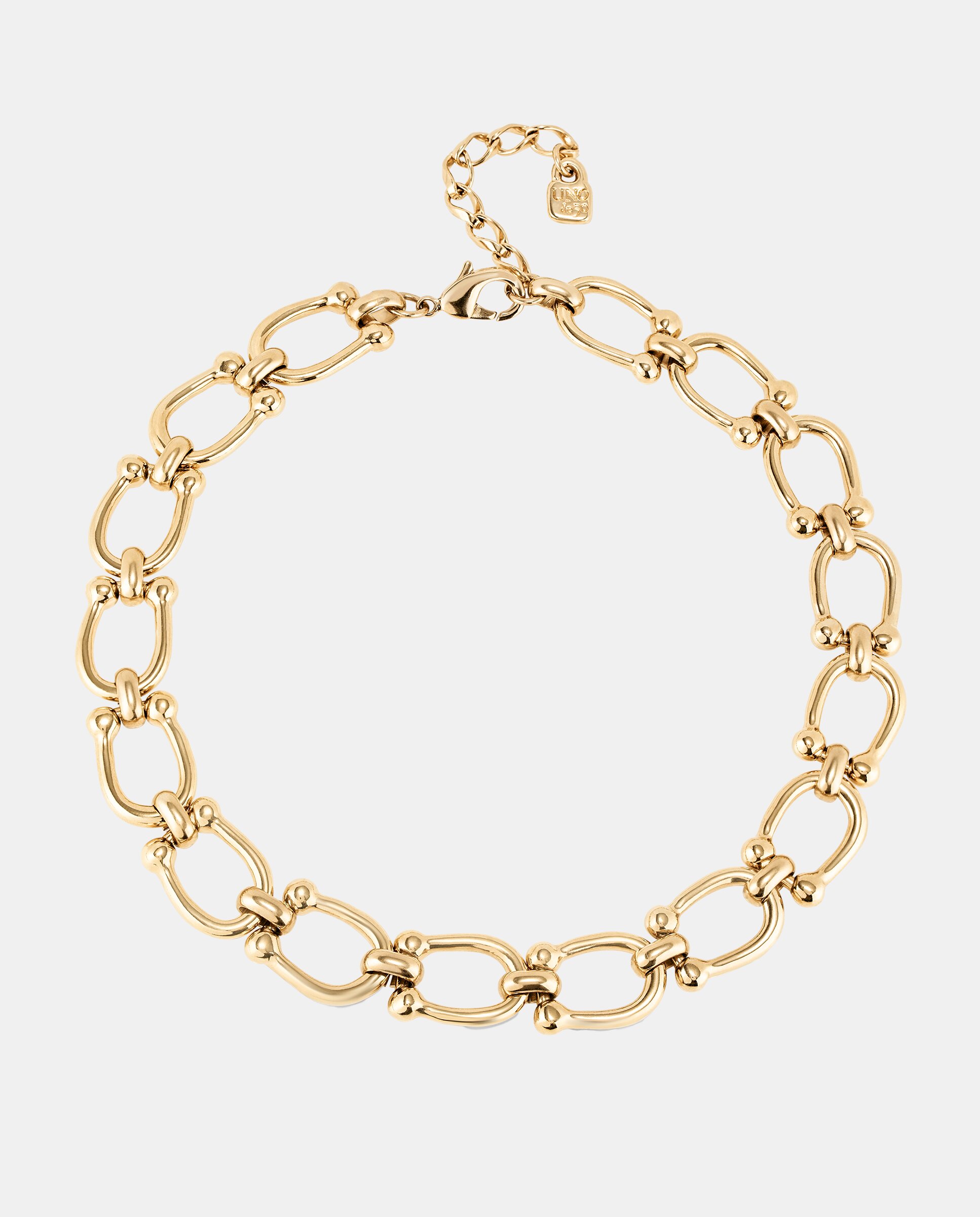 Colar Banhado a Ouro 18k com Elos Médios Ouro-1