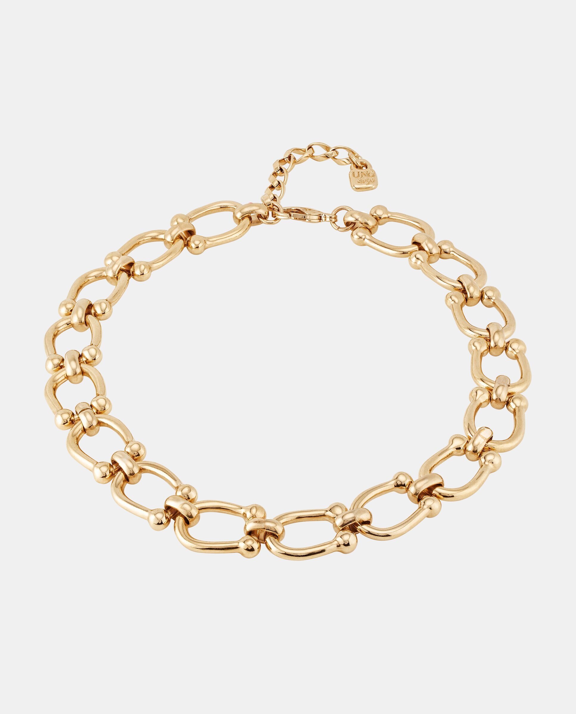Colar Banhado a Ouro 18k com Elos Médios Ouro-2
