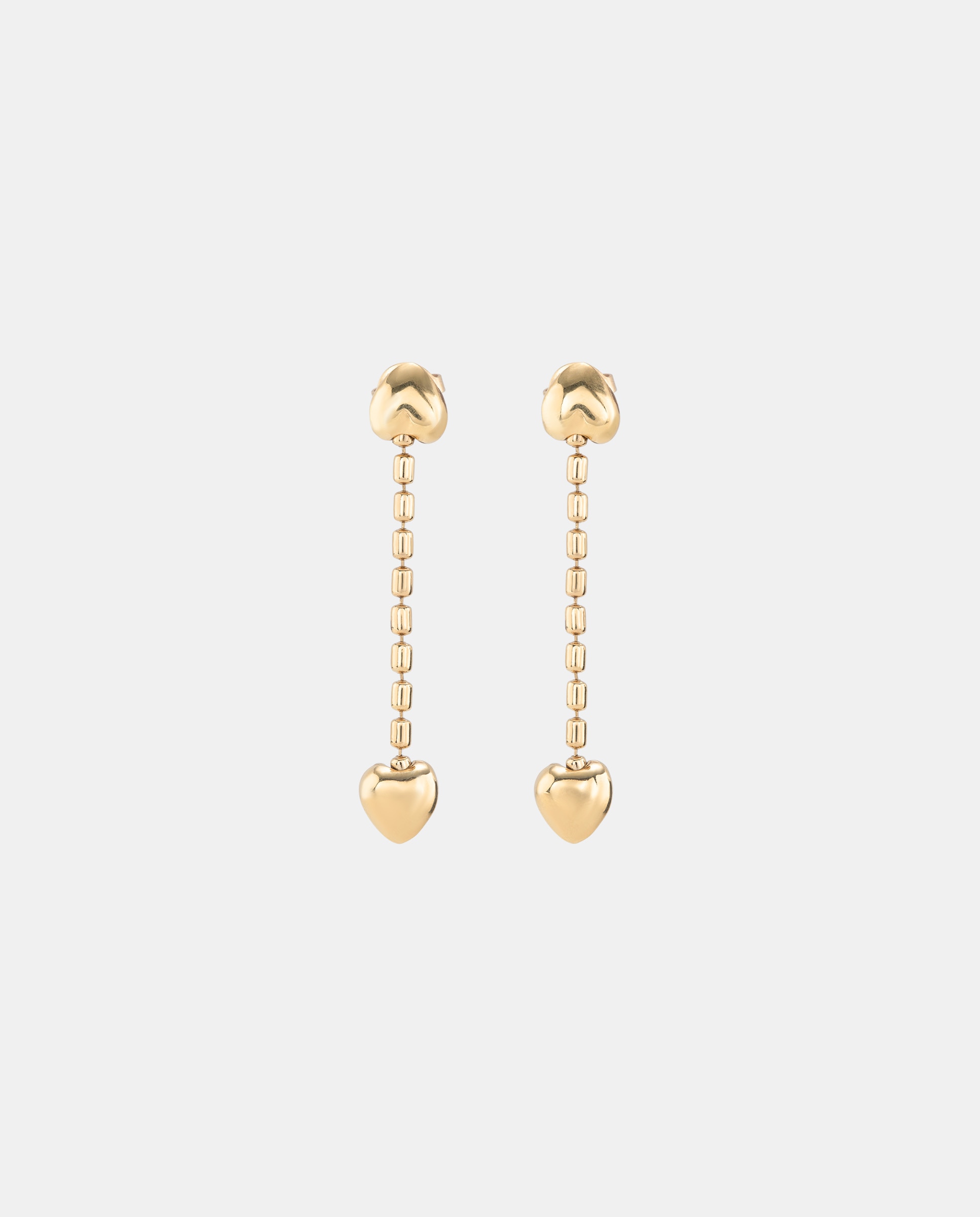Brincos Banhados em Ouro 18k com Corrente Pendente Ouro-1