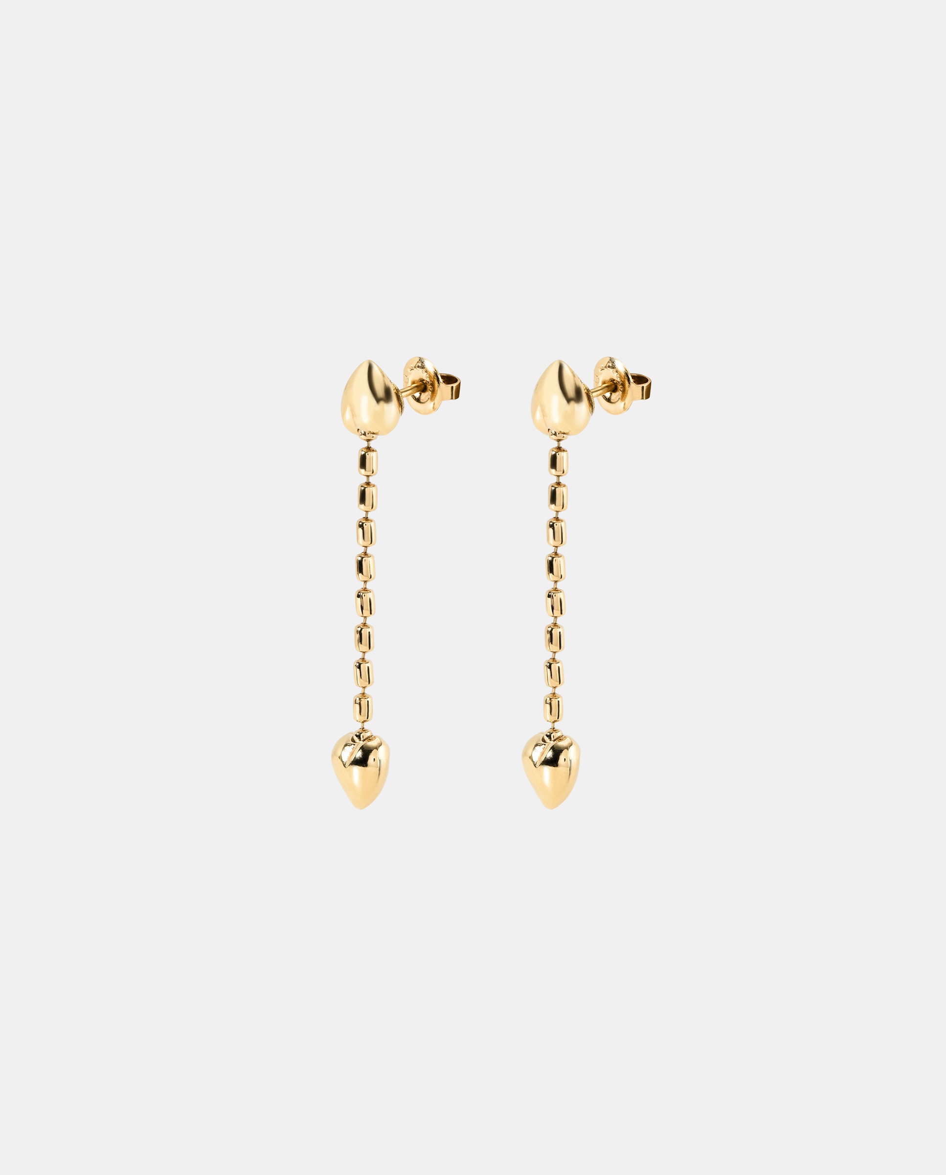 Brincos Banhados em Ouro 18k com Corrente Pendente Ouro-2
