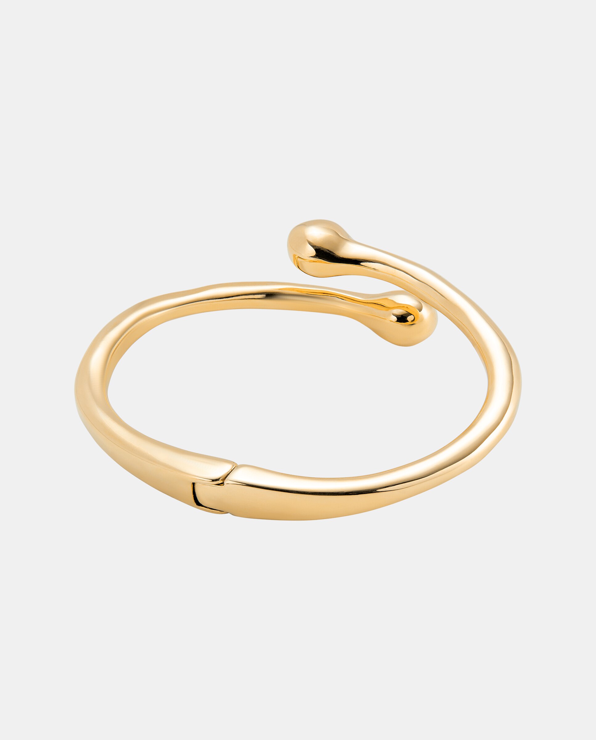 Pulseira Rígida Banhada a Ouro 18k com Mola Interior Ouro-2