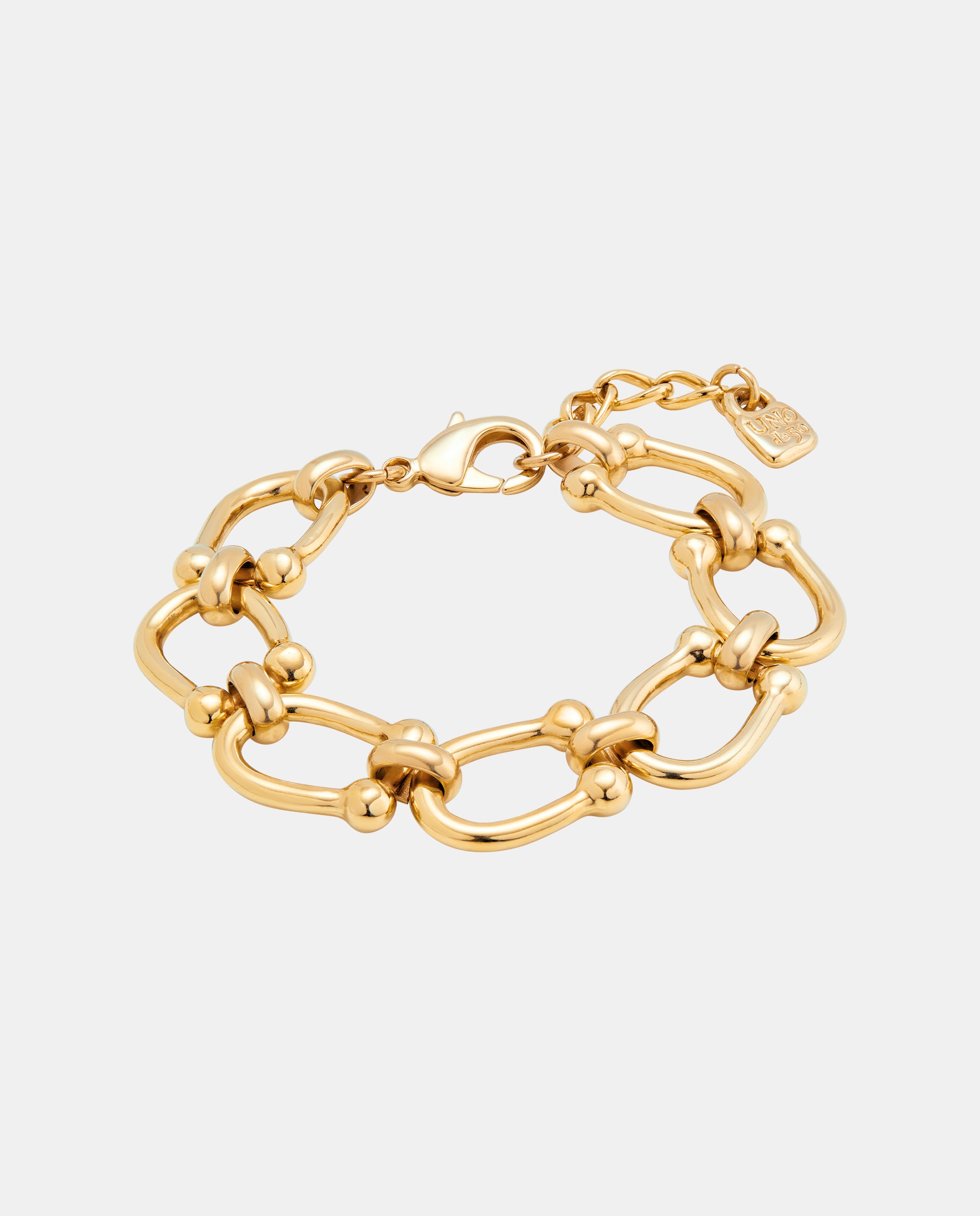 Pulseira Banhada a Ouro 18k com Elos Ovais Médios Ouro-1
