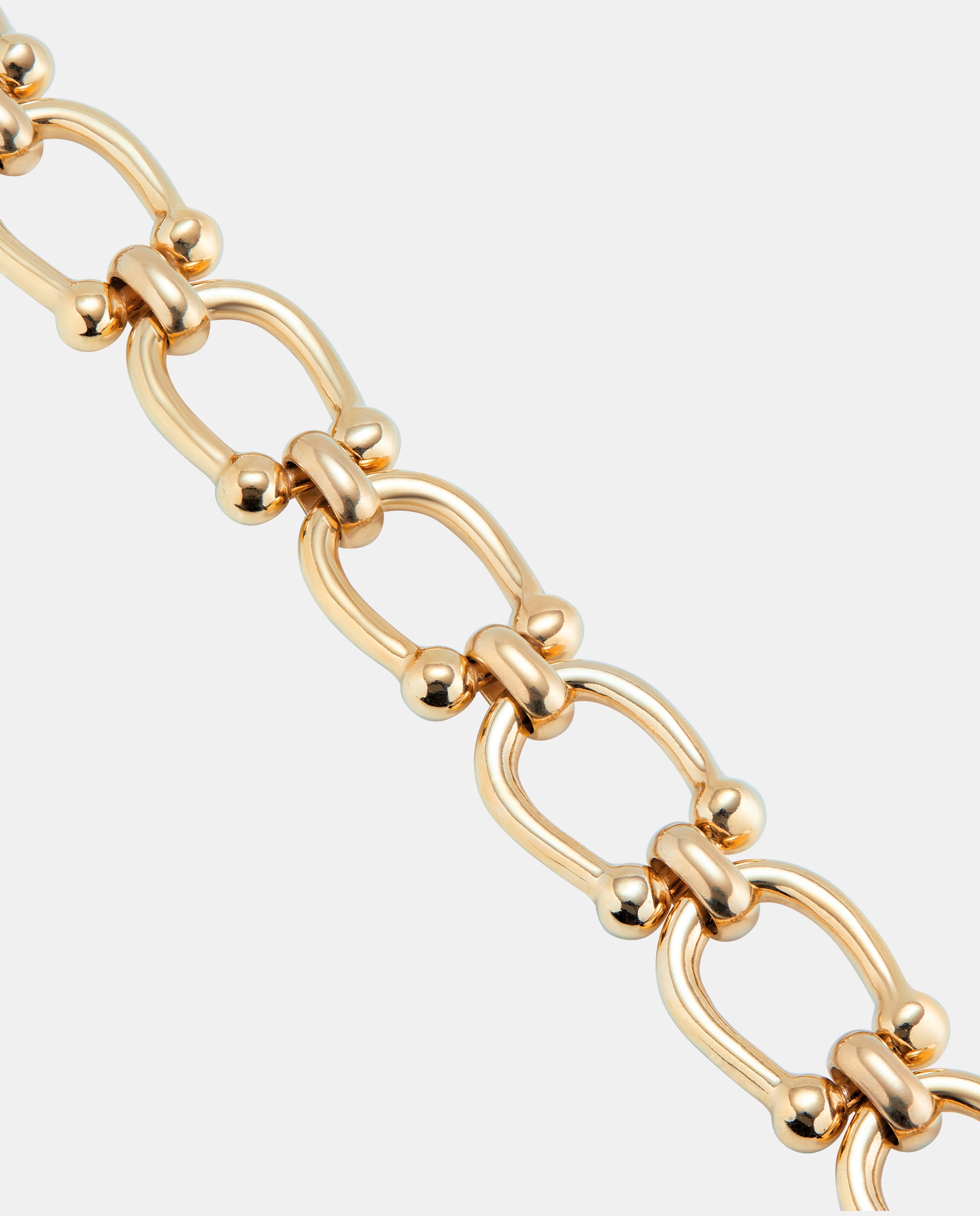 Pulseira Banhada a Ouro 18k com Elos Ovais Médios Ouro-3