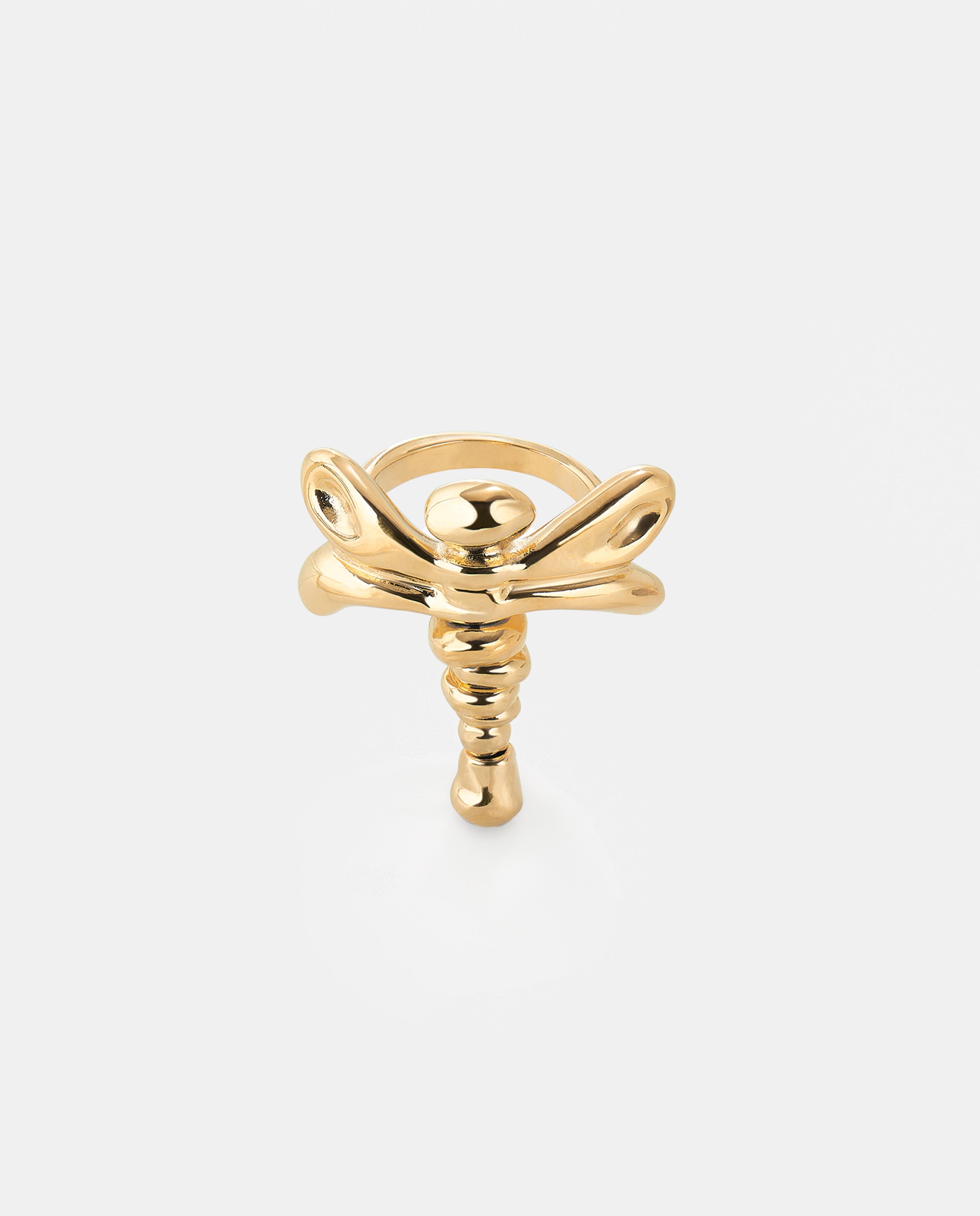 Anel Libélula Banhado a Ouro 18k Ouro-1