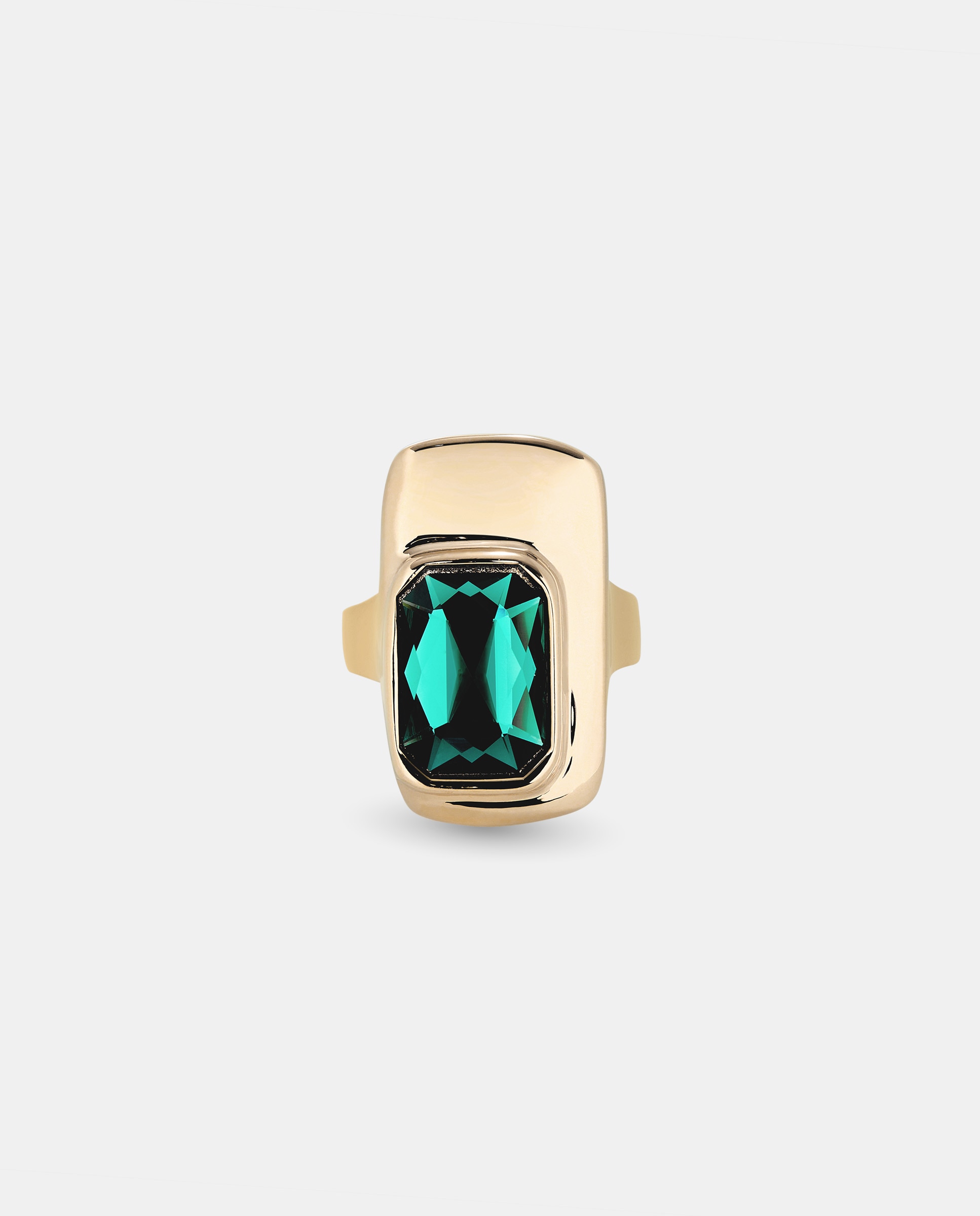 Anel Banhado a Ouro 18k com Cristal Ouro-1