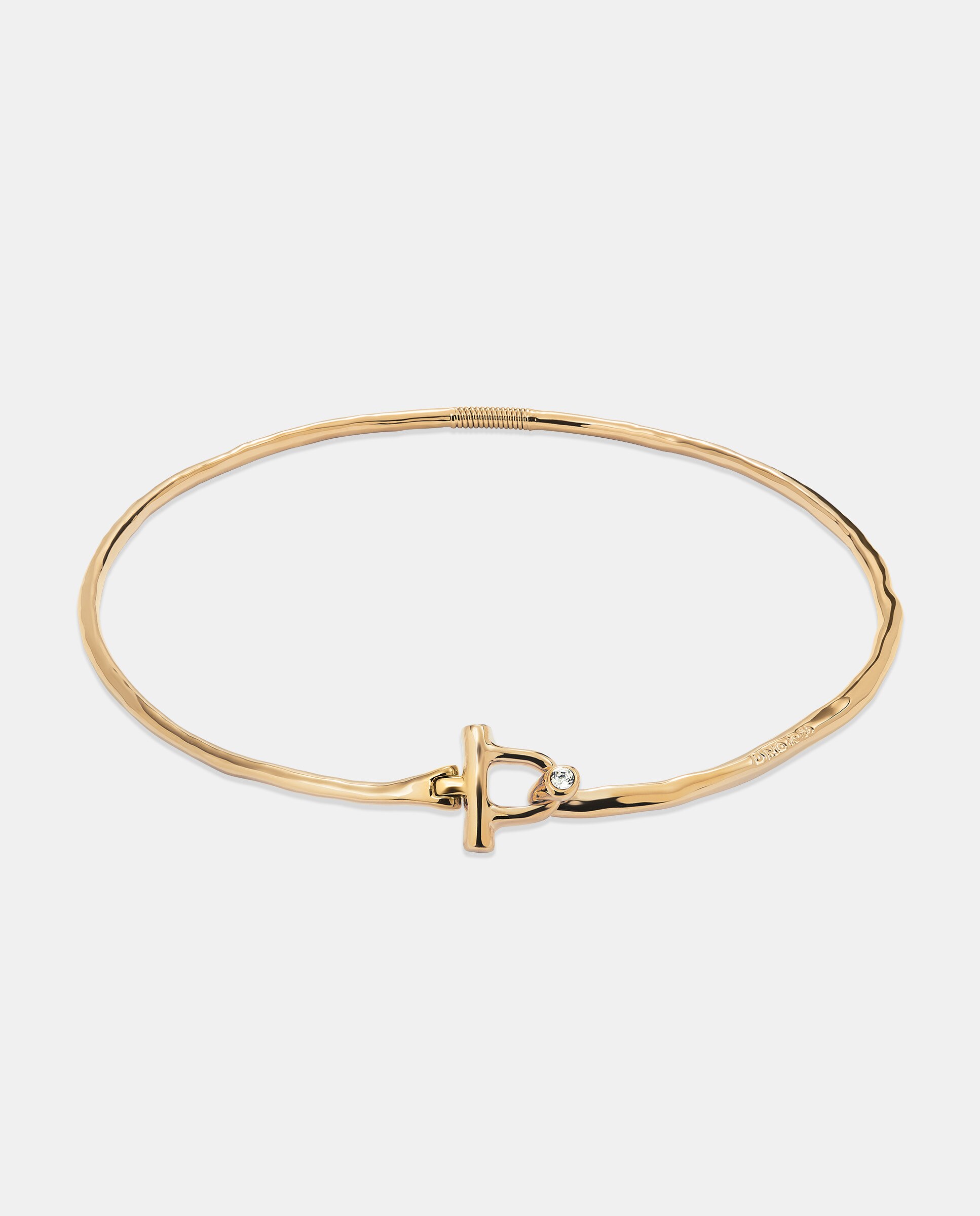 Colar Rígido com Fecho Frontal Banhado a Ouro 18k com Topázio Ouro-3