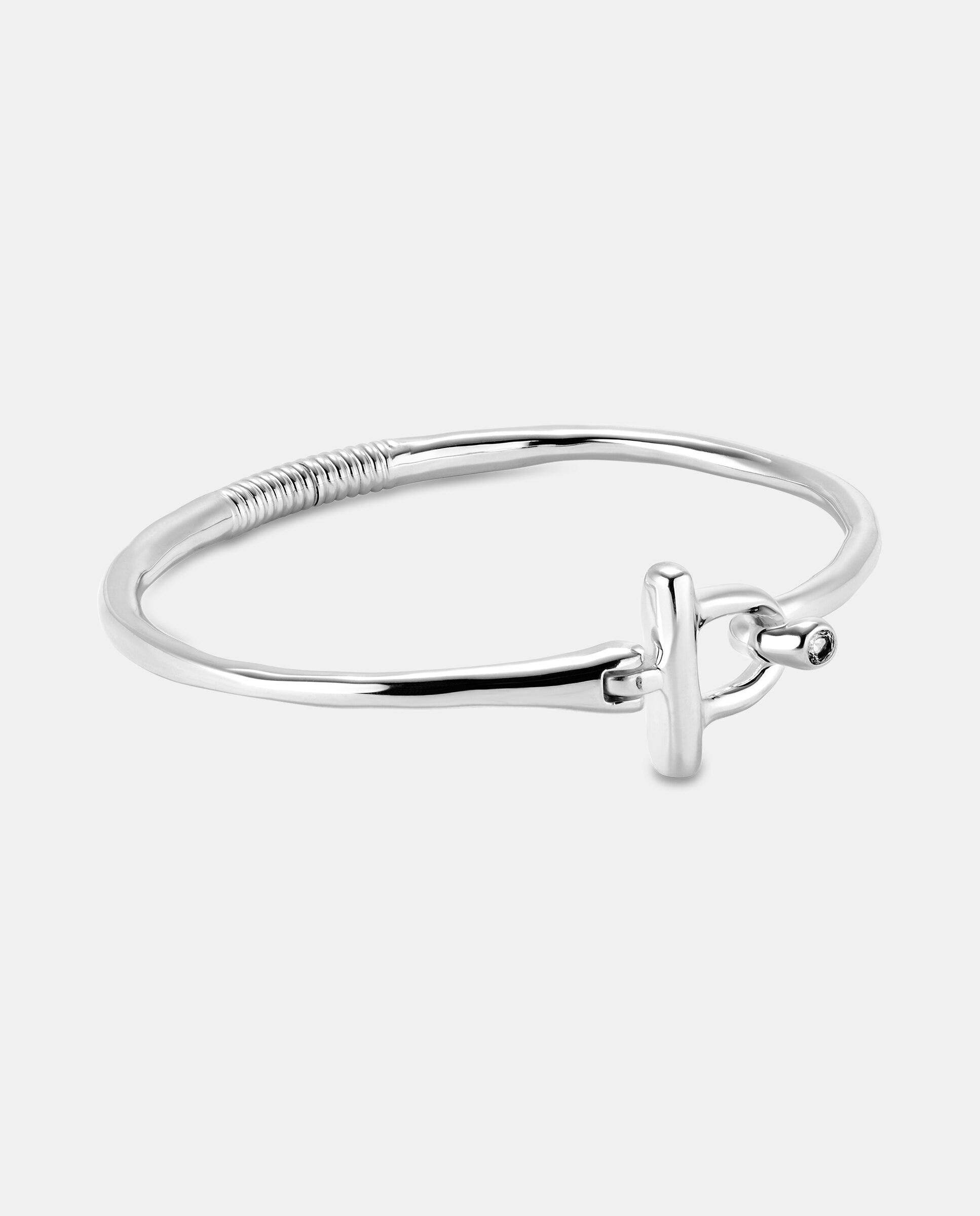 Pulseira com Fecho Frontal Banhada em Prata de Lei com Topázio Prata-2