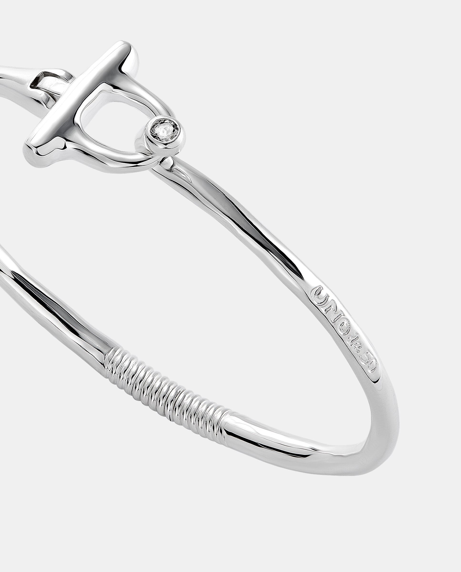 Pulseira com Fecho Frontal Banhada em Prata de Lei com Topázio Prata-3
